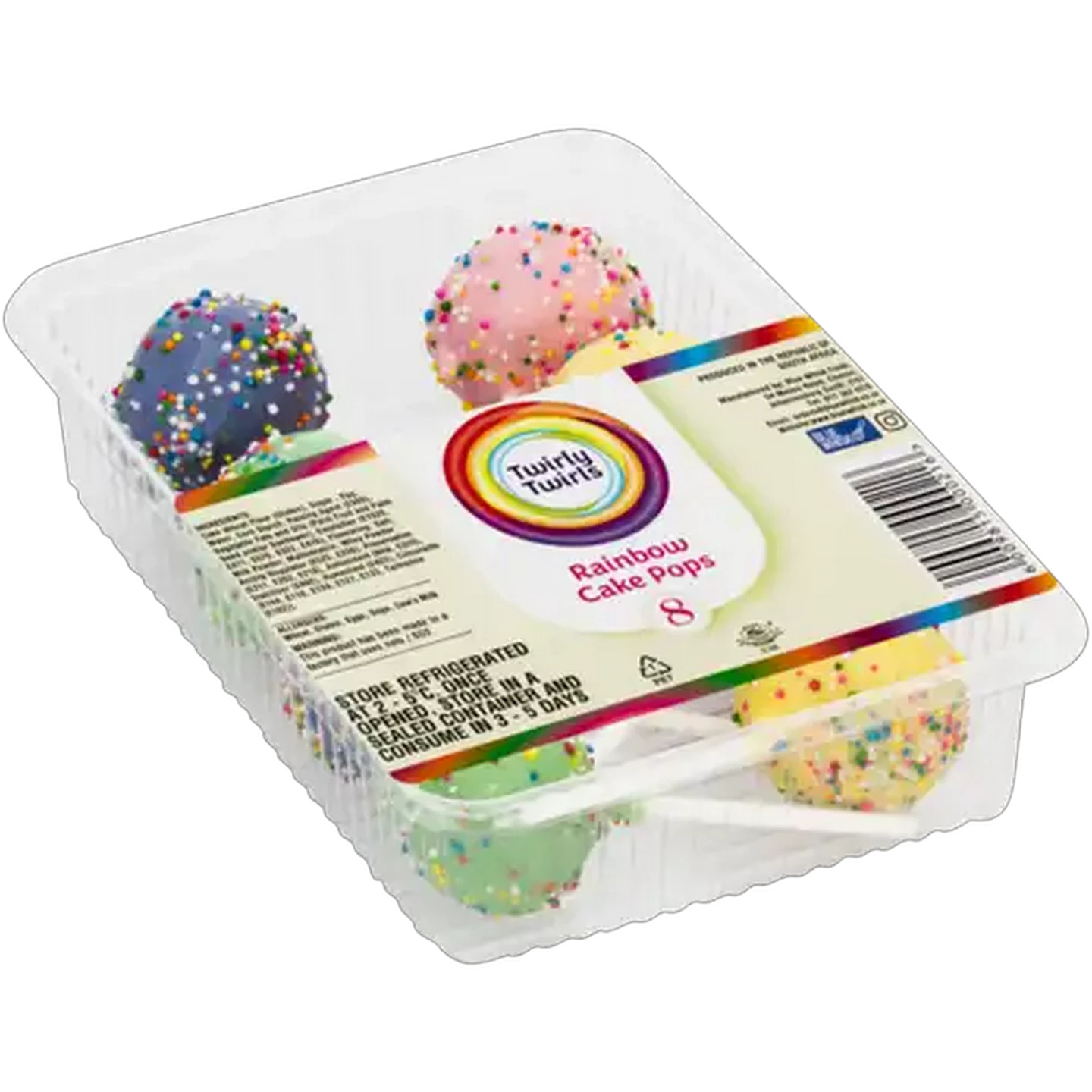Image of Twirly Twirls Rainbow Cake Pops 8-Pack