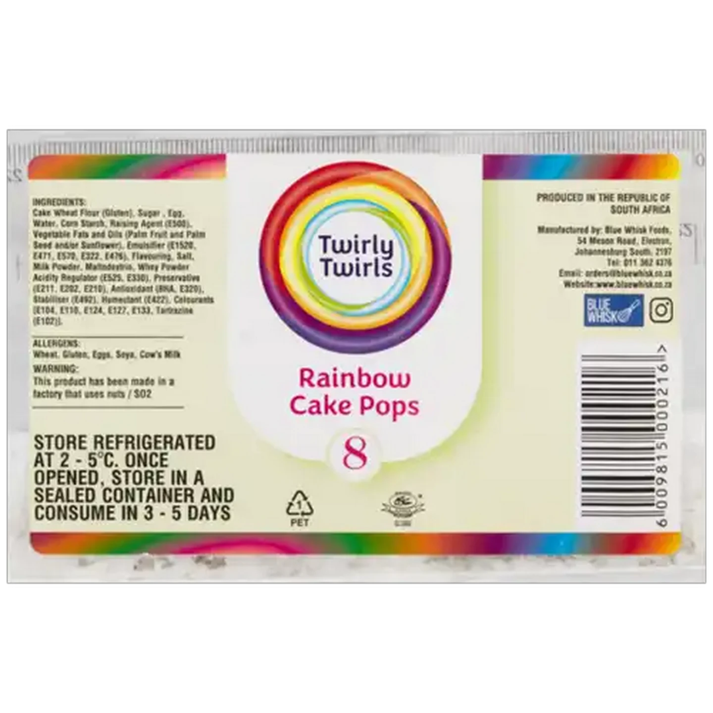 Image of Twirly Twirls Rainbow Cake Pops 8-Pack