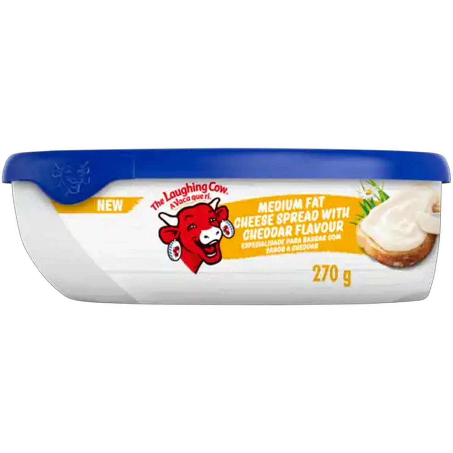 Image of The Laughing Cow Cheddar Flavour Medium Fat Cheese Spread 270g