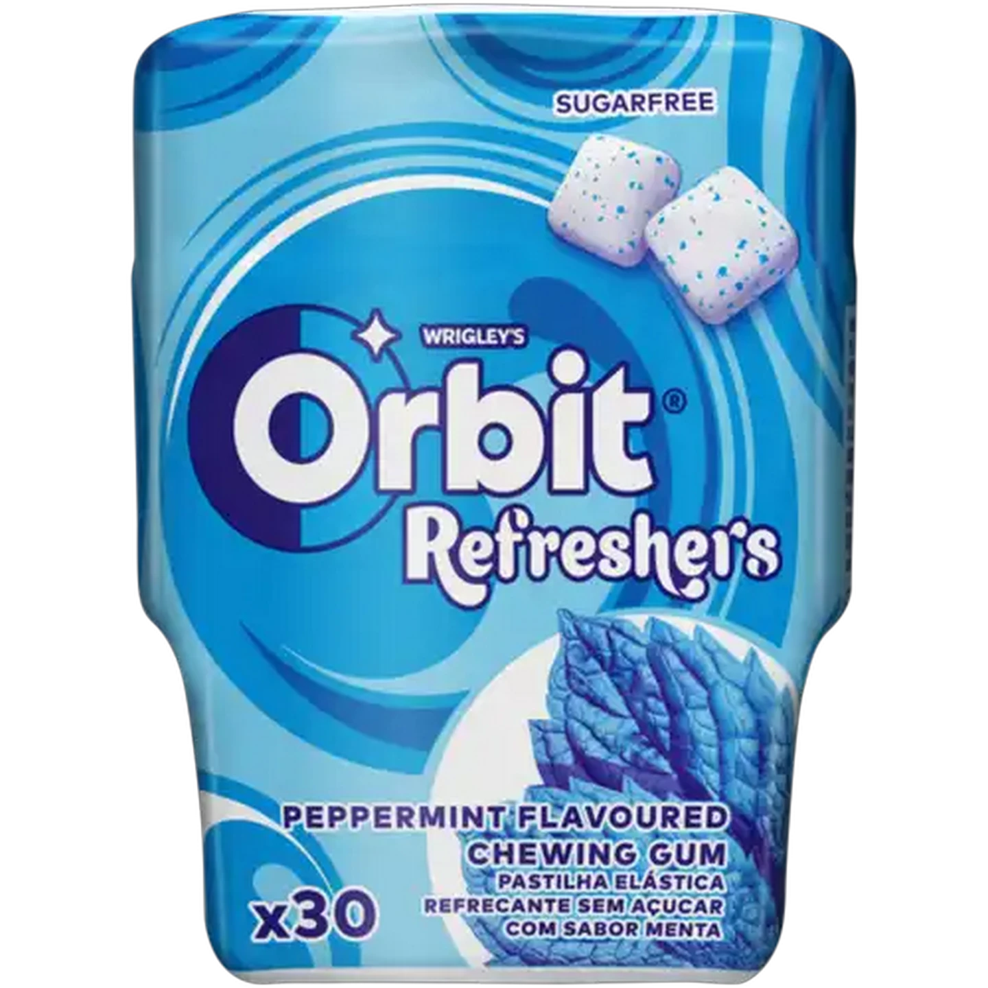 Image of Wrigley's Orbit Refreshers Peppermint Flavoured Sugarfree Chewing Gum 30 Pack