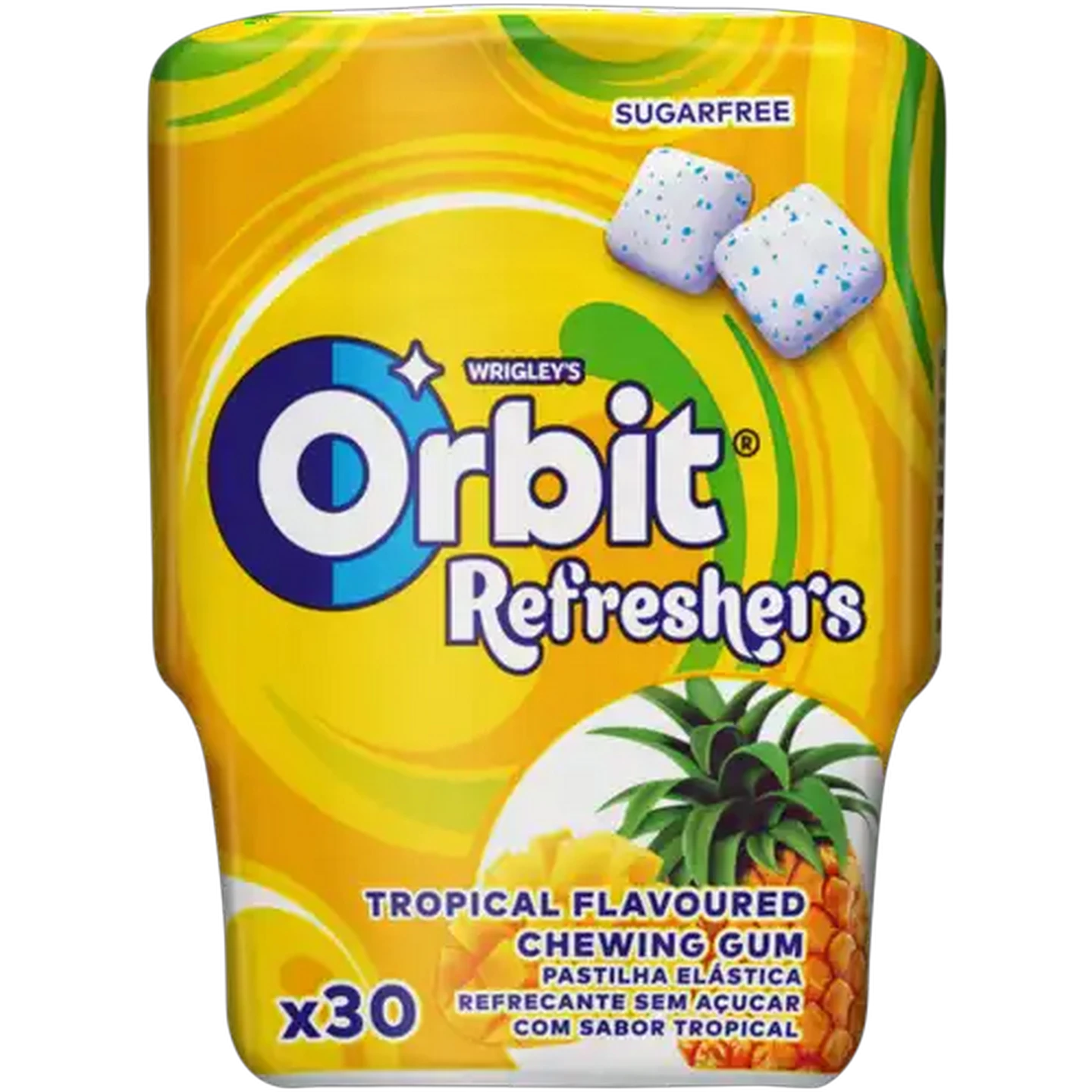 Image of Wrigley's Orbit Refreshers Tropical Flavoured Sugarfree Chewing Gum 30 Pack