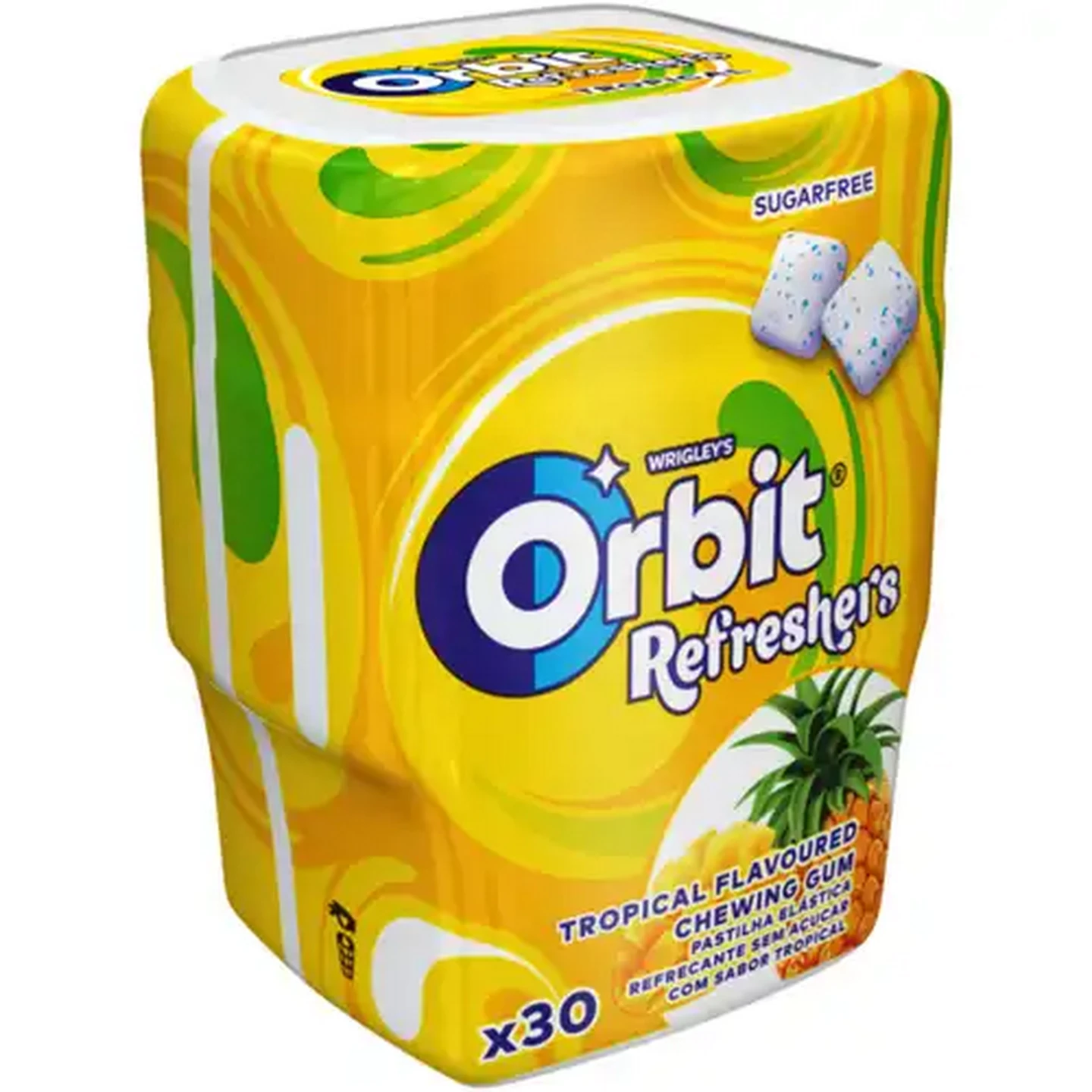 Image of Wrigley's Orbit Refreshers Tropical Flavoured Sugarfree Chewing Gum 30 Pack