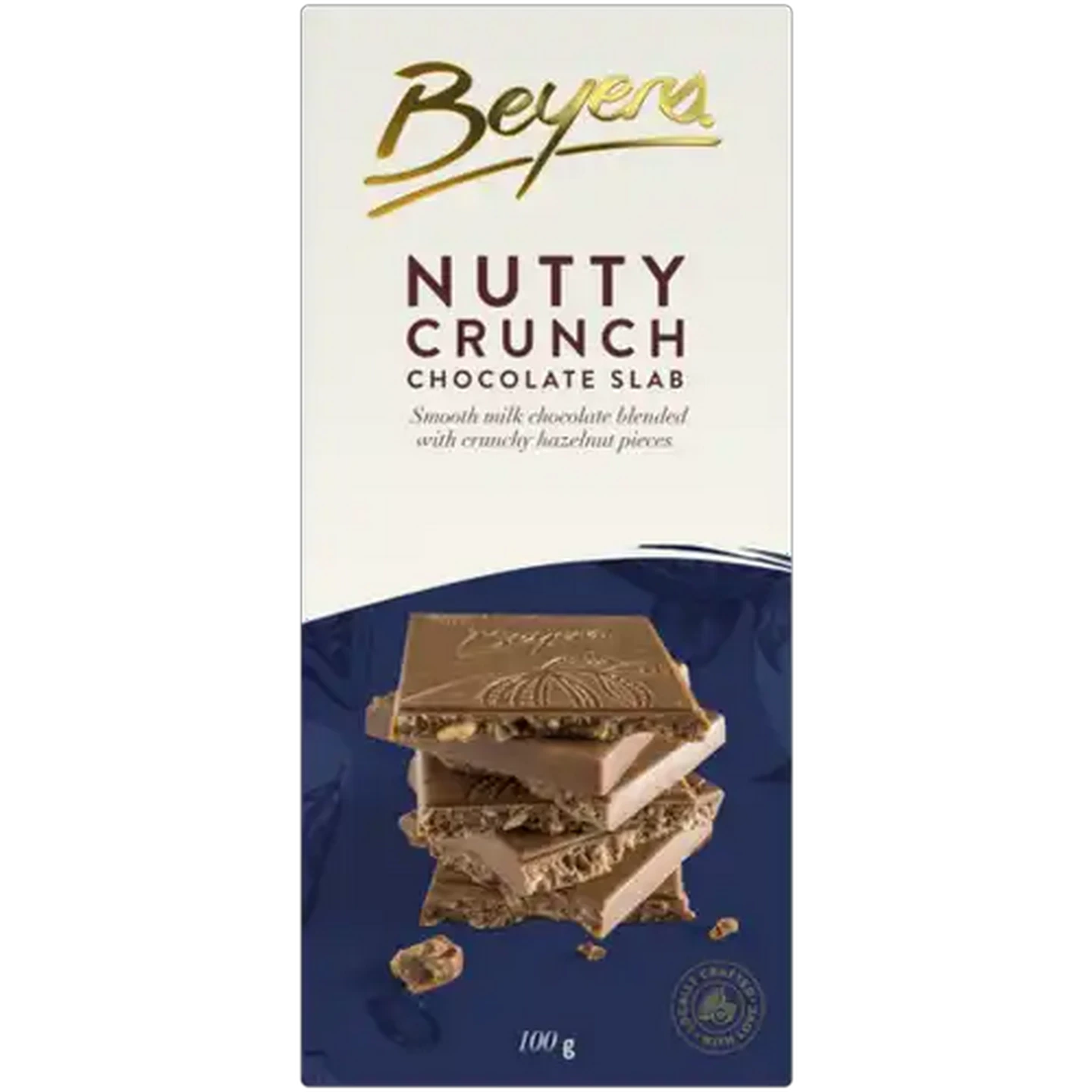 Image of Beyers Nutty Crunch Milk Chocolate Slab 100g