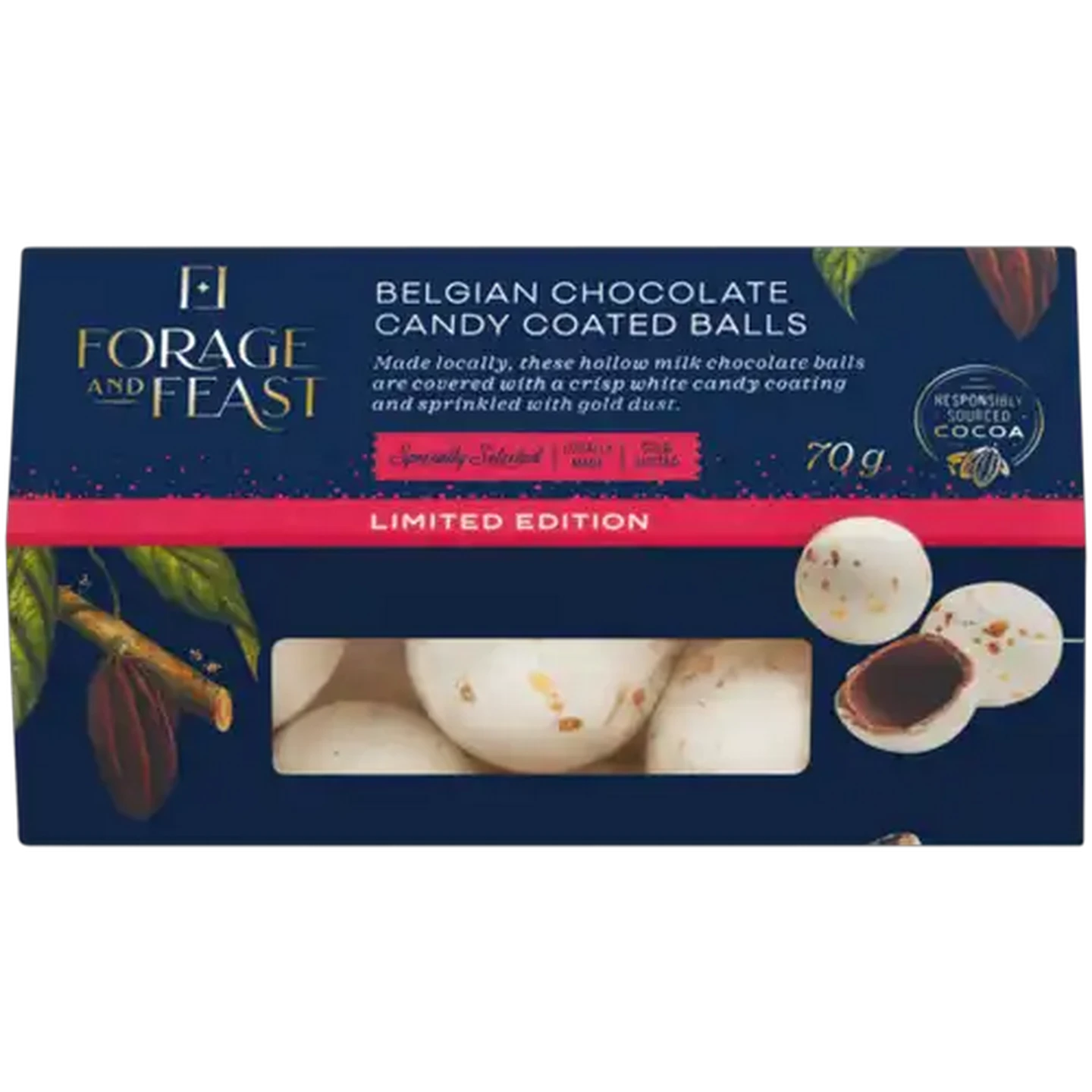 Image of Forage And Feast Limited Edition Belgian Chocolate Candy Coated Balls 70g