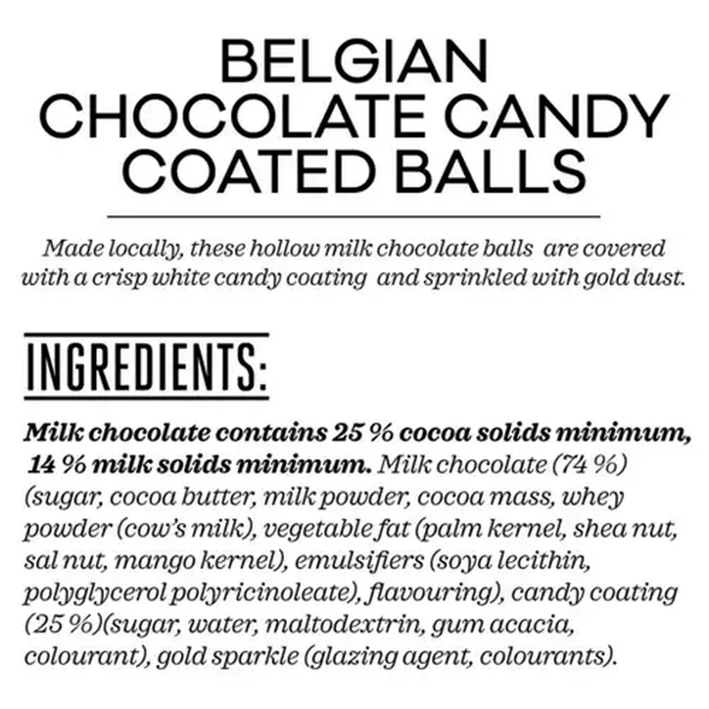 Image of Forage And Feast Limited Edition Belgian Chocolate Candy Coated Balls 70g