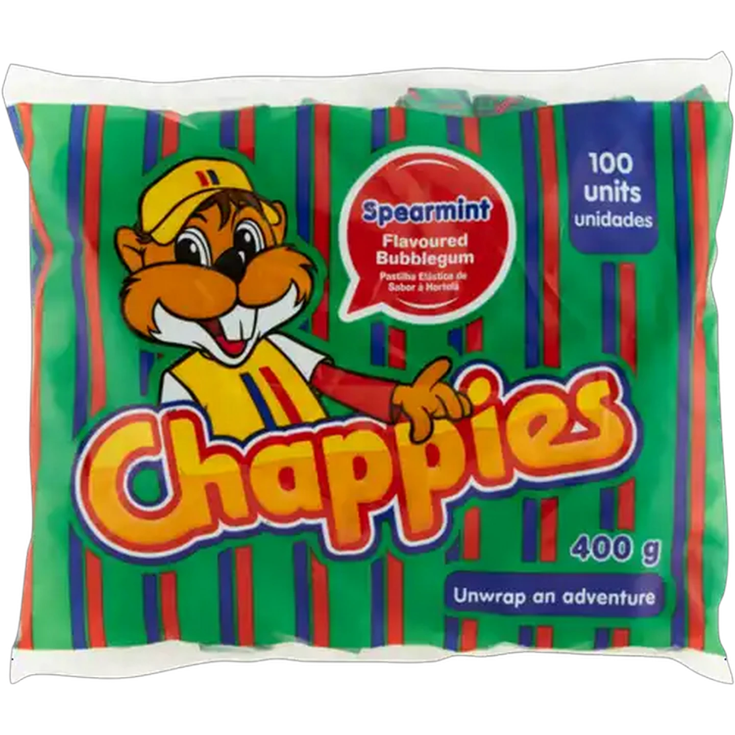 Image of Chappies Spearmint Flavoured Bubblegum 100 Pack