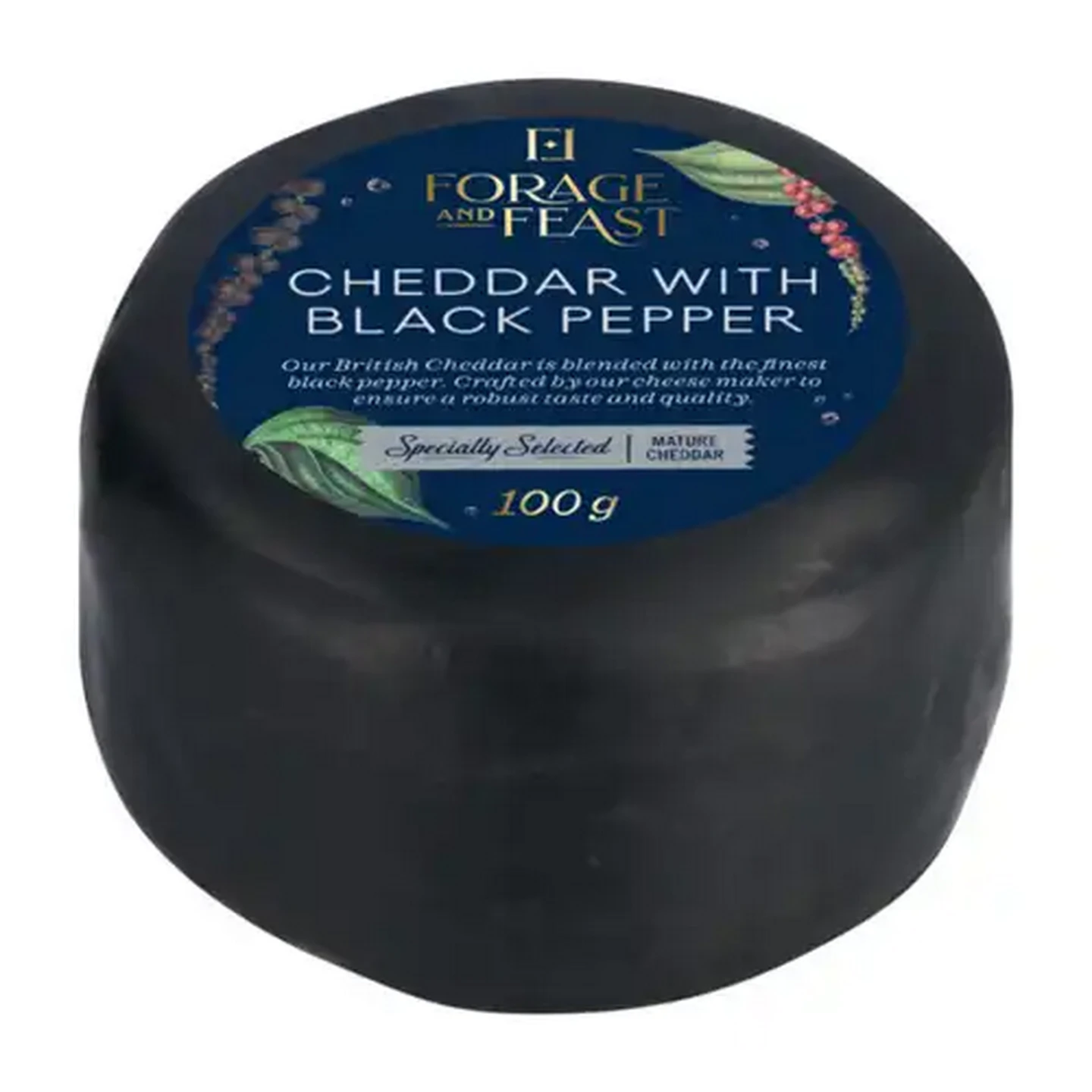 Image of Forage And Feast Cheddar with Black Pepper 100g