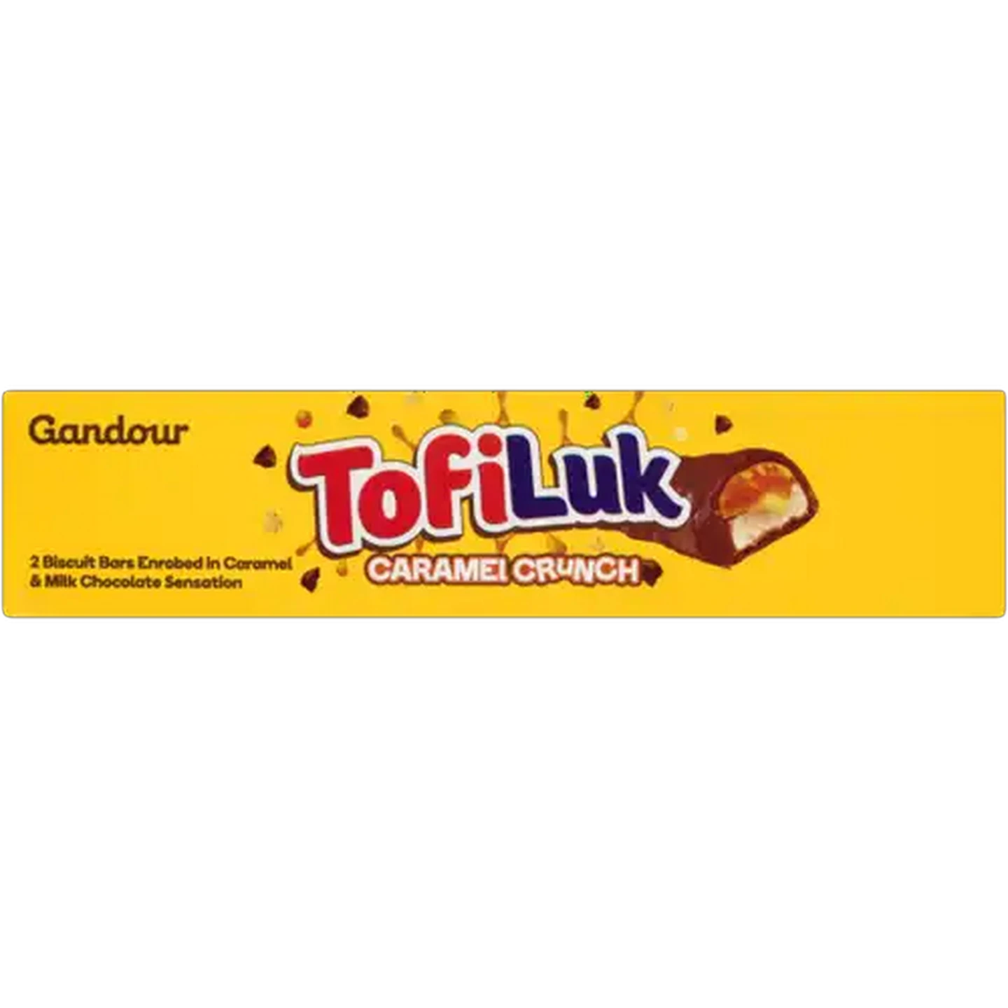Image of Gandour TofiLuk Caramel Crunch Chocolate Bars 12 Pack