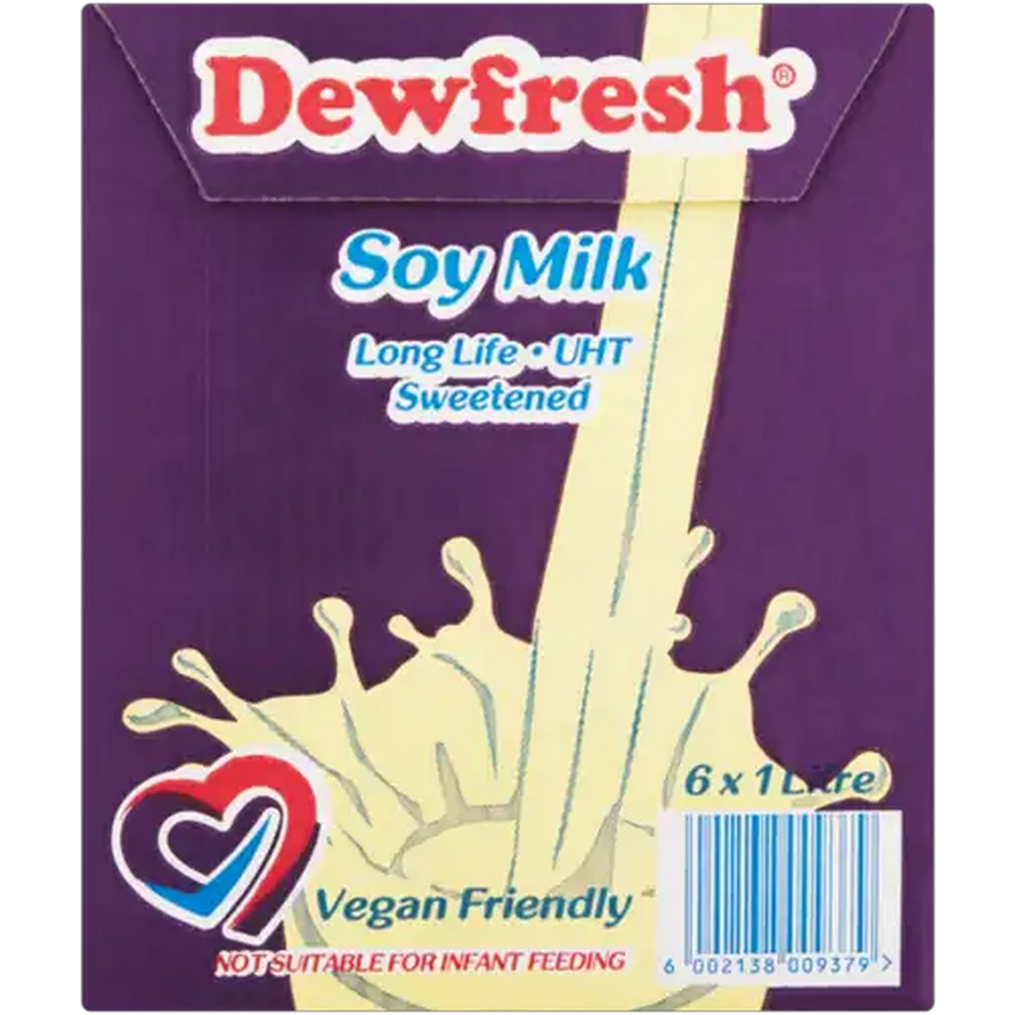 Image of Dewfresh Long Life Soy Milk 6 x 1L