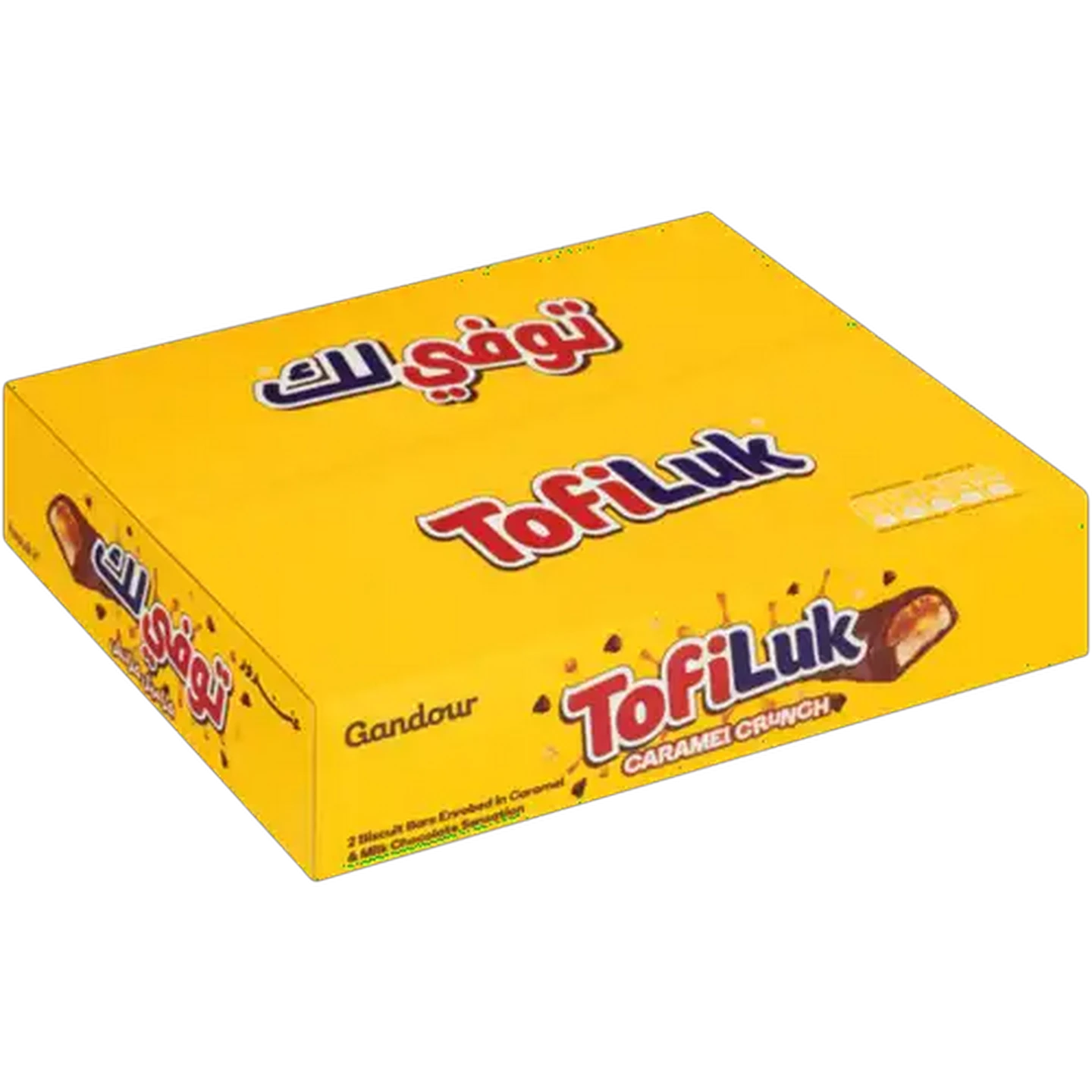 Image of Gandour TofiLuk Caramel Crunch Chocolate Bars 12 Pack