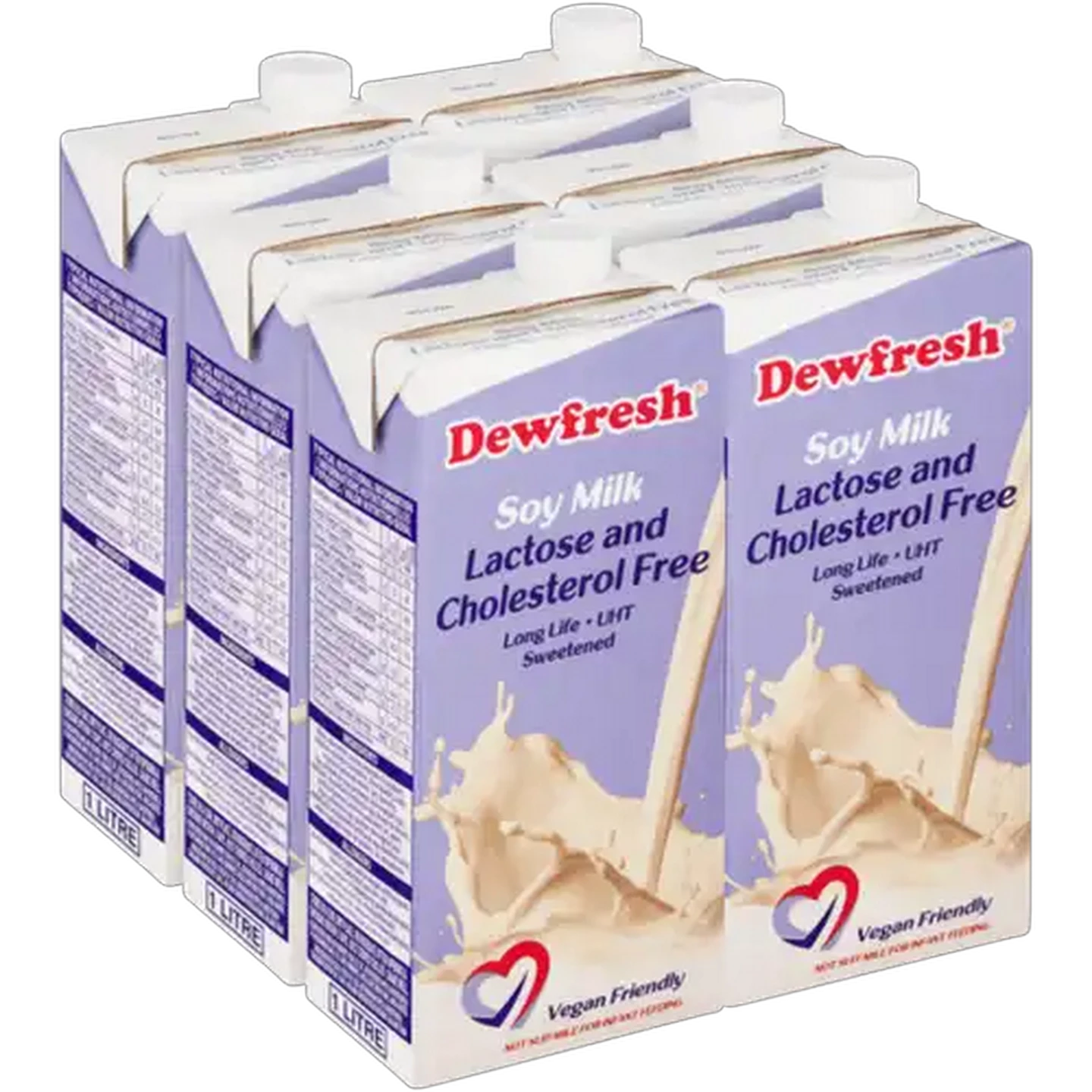 Image of Dewfresh Long Life Soy Milk 6 x 1L
