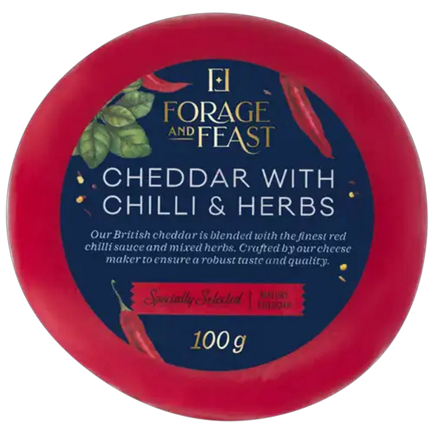 Image of Forage And Feast Cheddar with Chilli & Herbs 100g