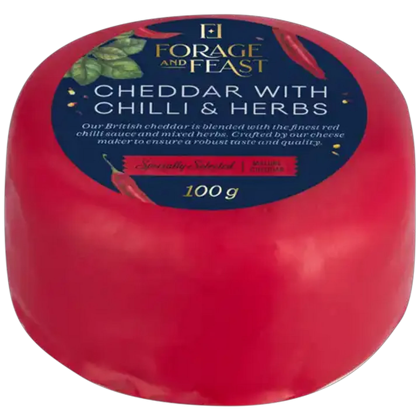 Image of Forage And Feast Cheddar with Chilli & Herbs 100g