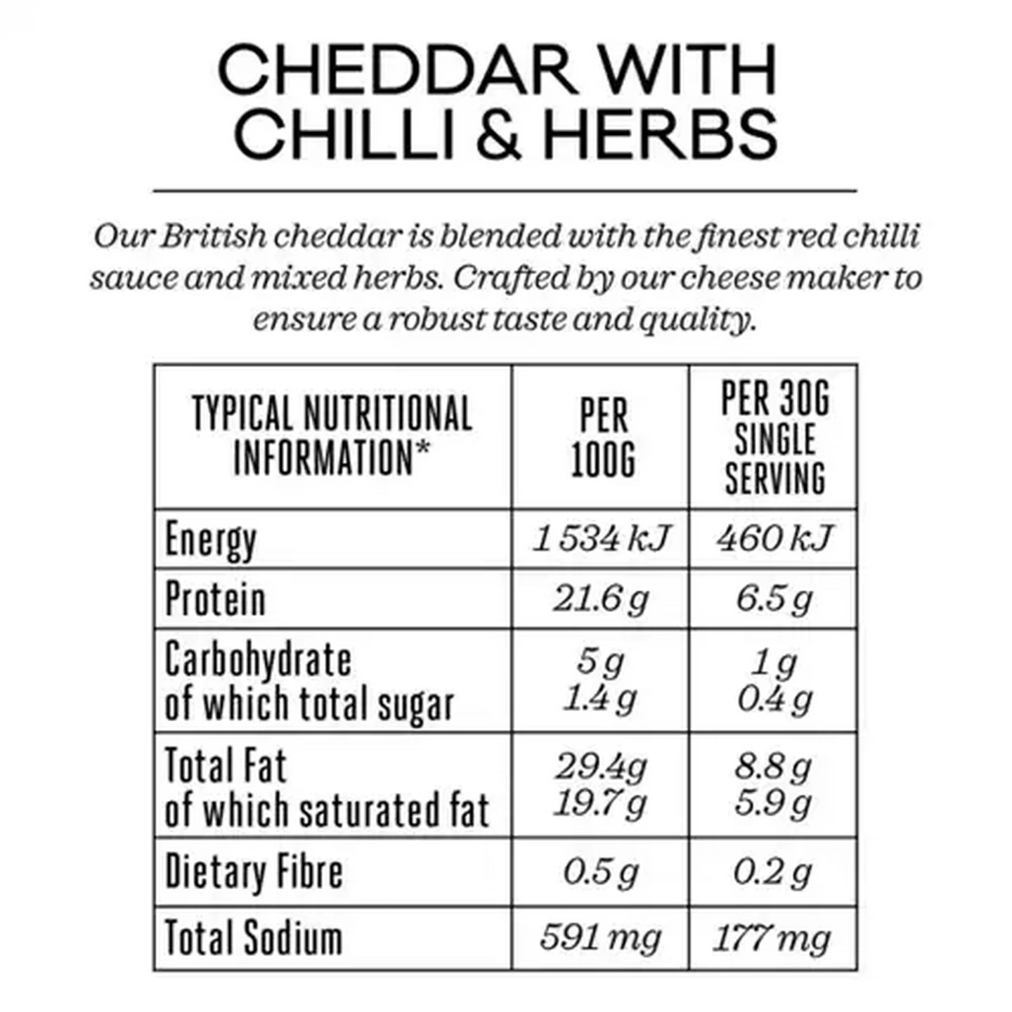 Image of Forage And Feast Cheddar with Chilli & Herbs 100g