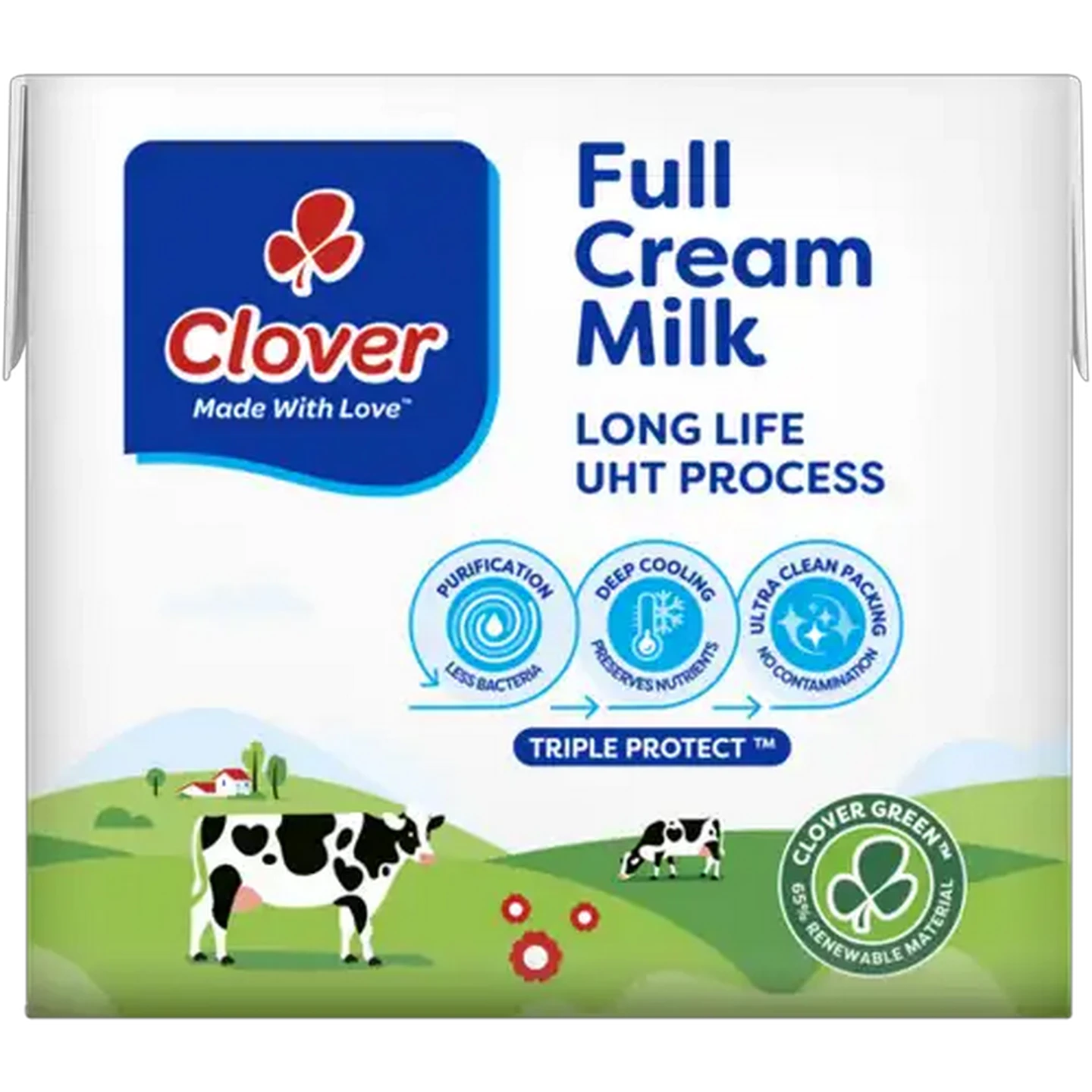 Image of Clover Full Cream Long Life UHT Process Milk 10 x 500ml