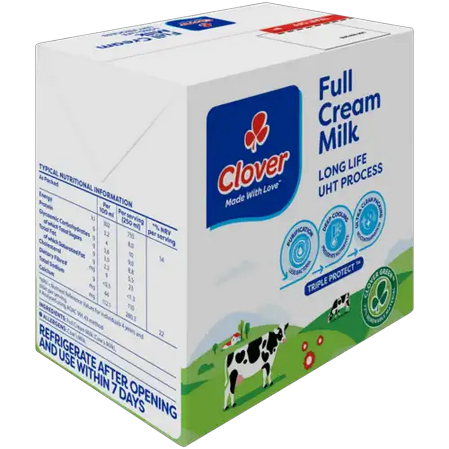Image of Clover Full Cream Long Life UHT Process Milk 10 x 500ml