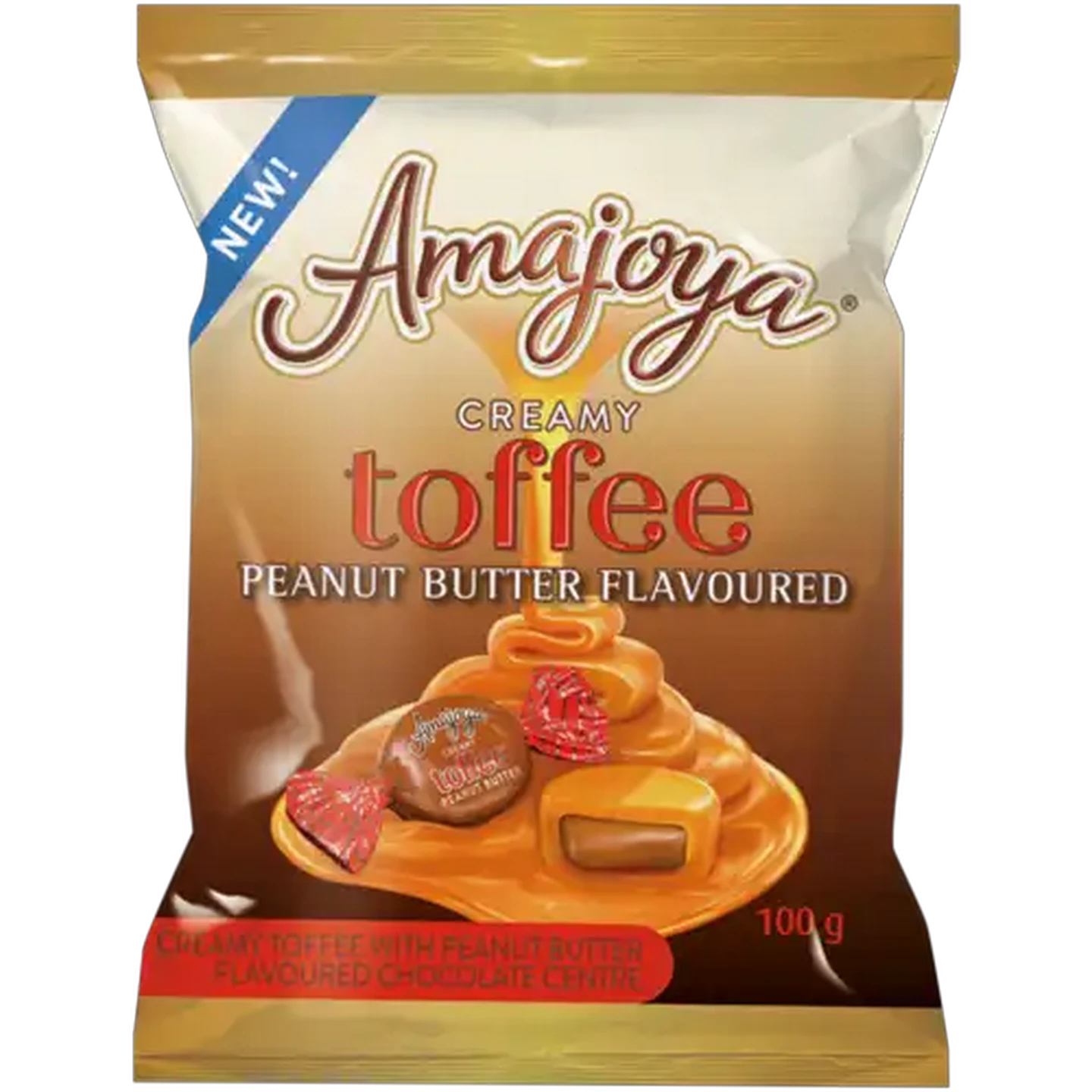 Image of Amajoya Peanut Butter Flavoured Creamy Toffee 100g