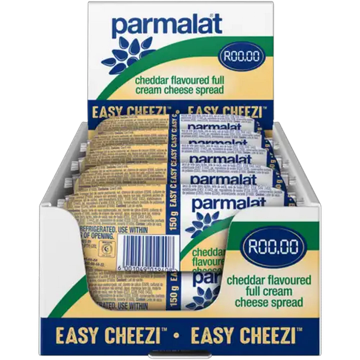 Image of Parmalat Eazy Cheezi Cheddar Flavoured Full Cream Cheese Spread 10 x 150g