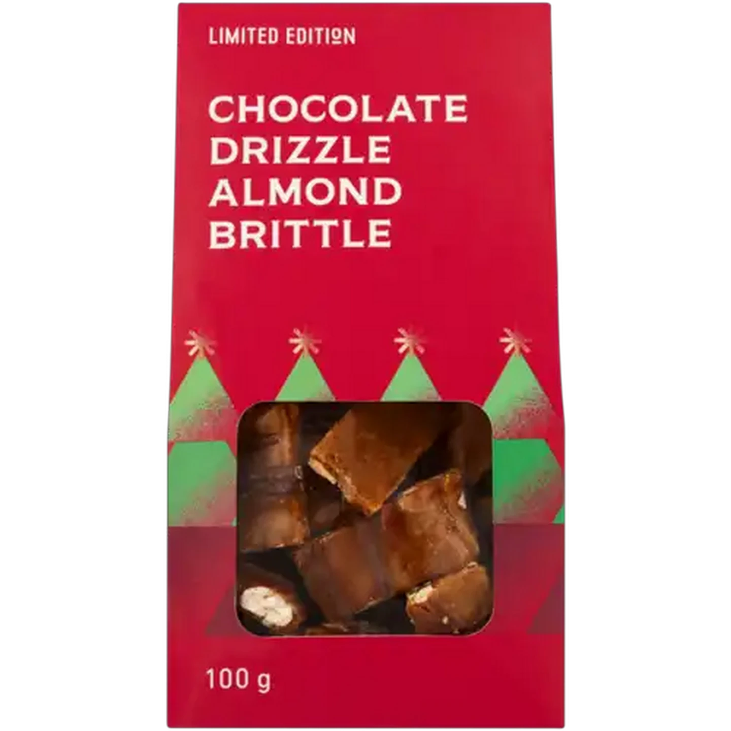Image of Limited Edition Chocolate Drizzled Almond Brittle 100g