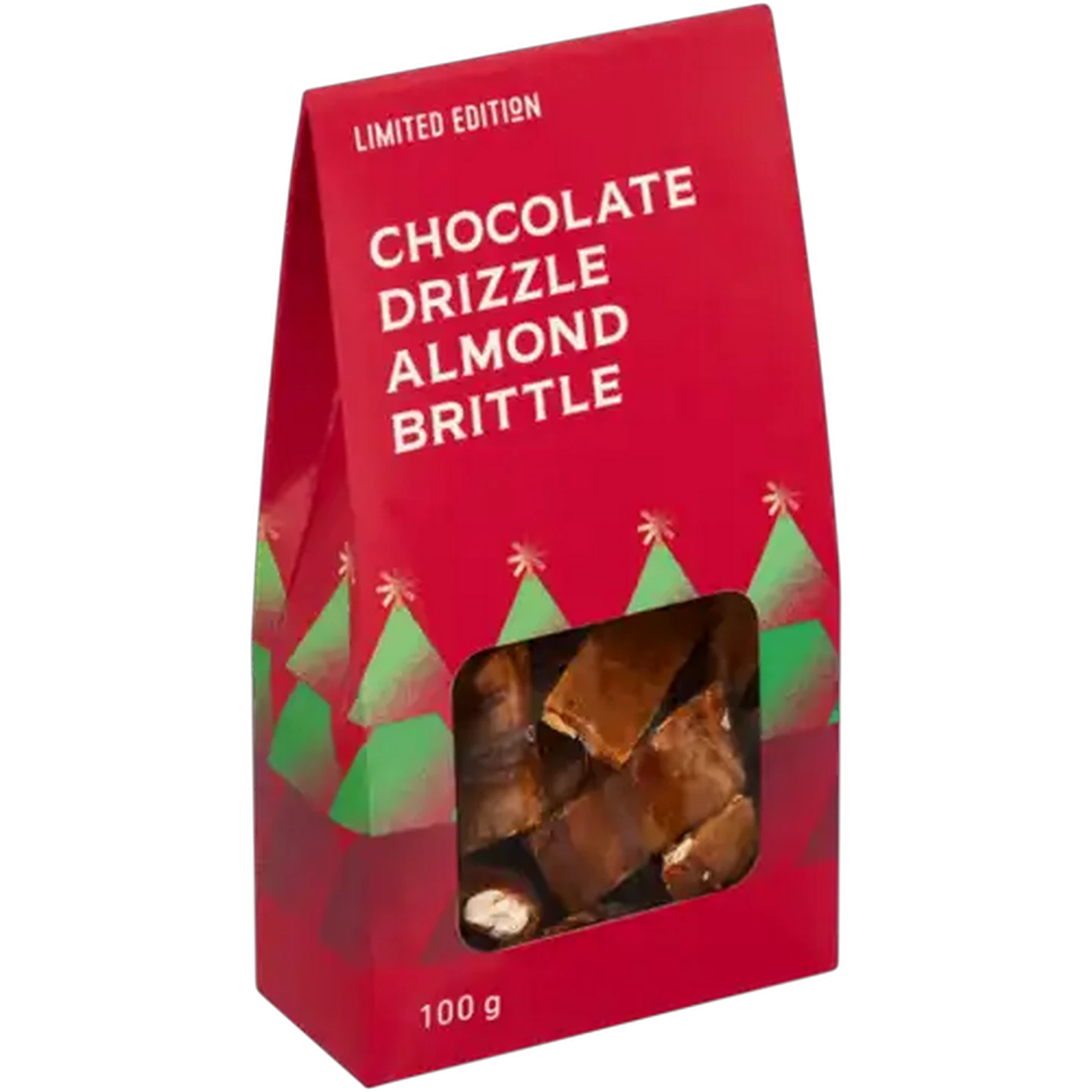 Image of Limited Edition Chocolate Drizzled Almond Brittle 100g