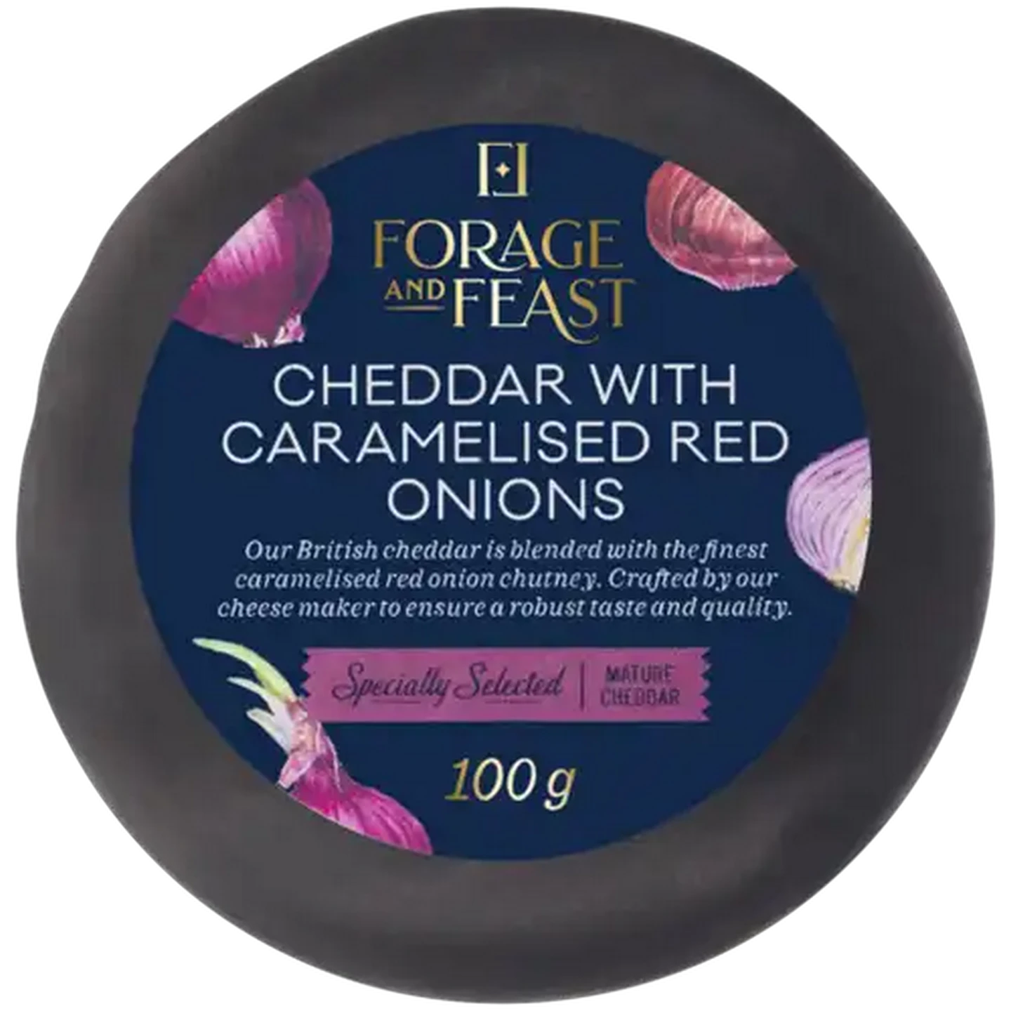 Image of Forage And Feast Cheddar with Caramelised Red Onions 100g