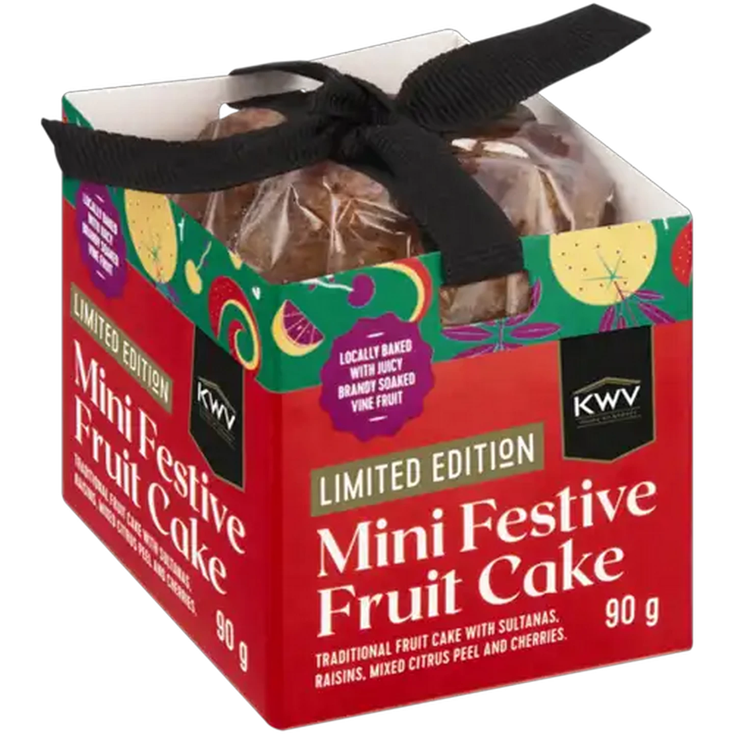 Image of Limited Edition KWV Mini Festive Fruit Cake 90g