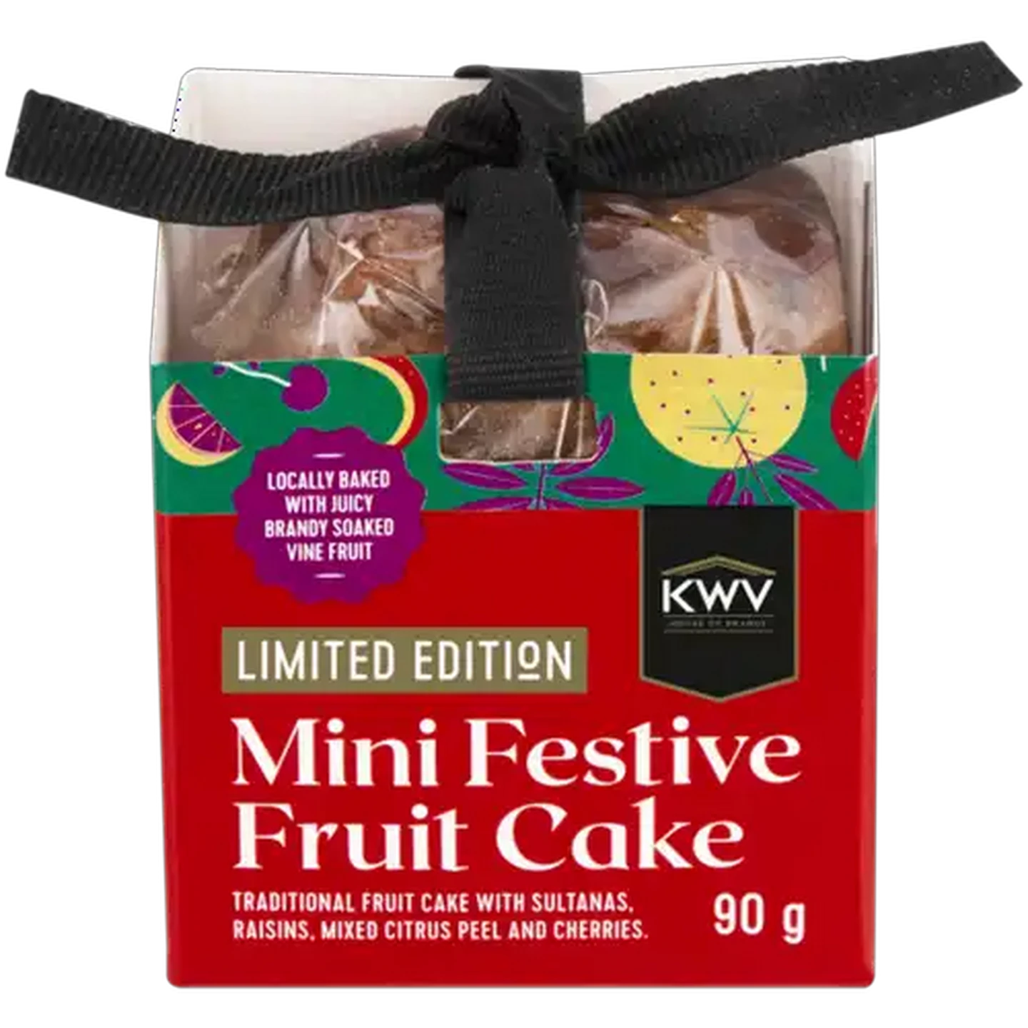 Image of Limited Edition KWV Mini Festive Fruit Cake 90g