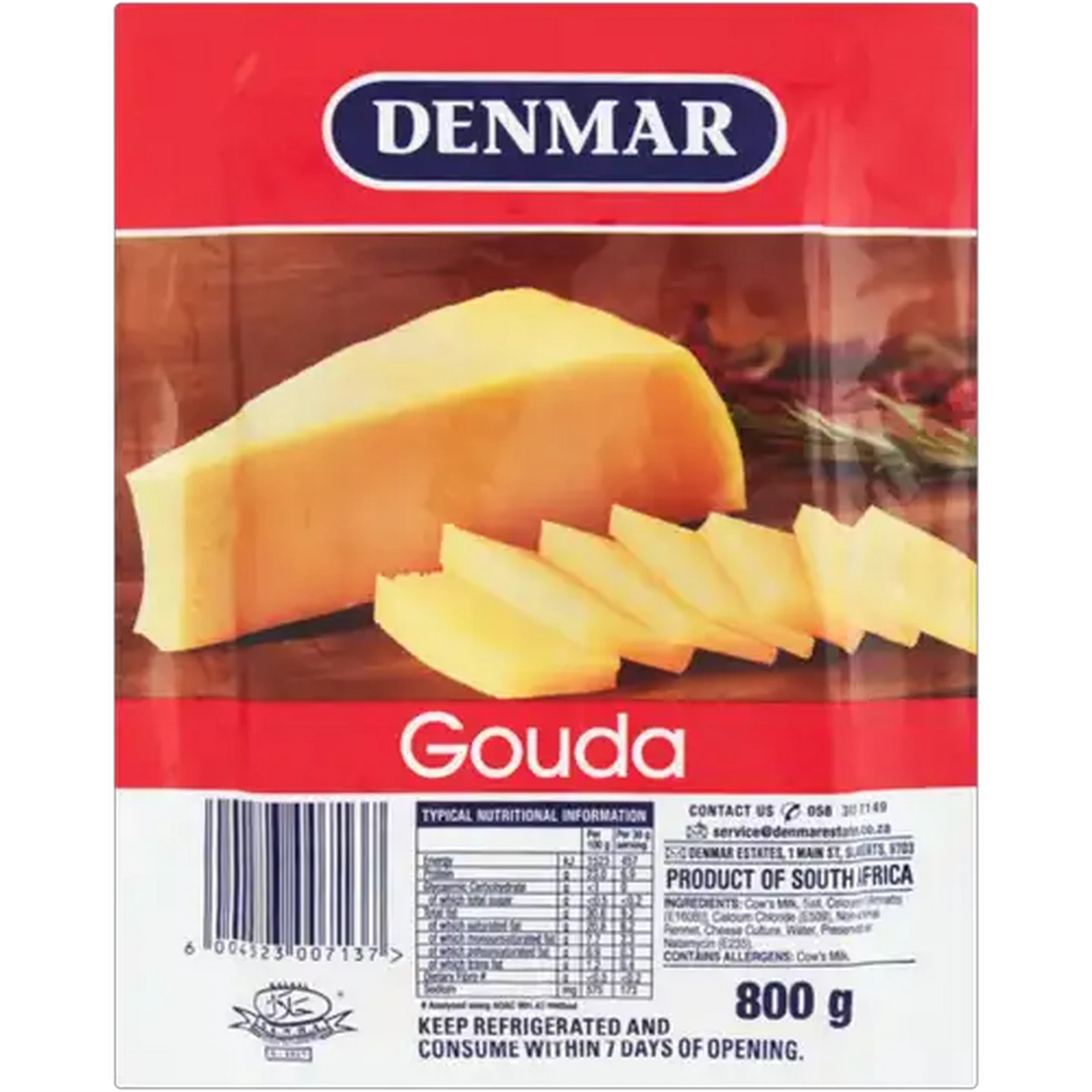 Image of Denmar Gouda Cheese 800g