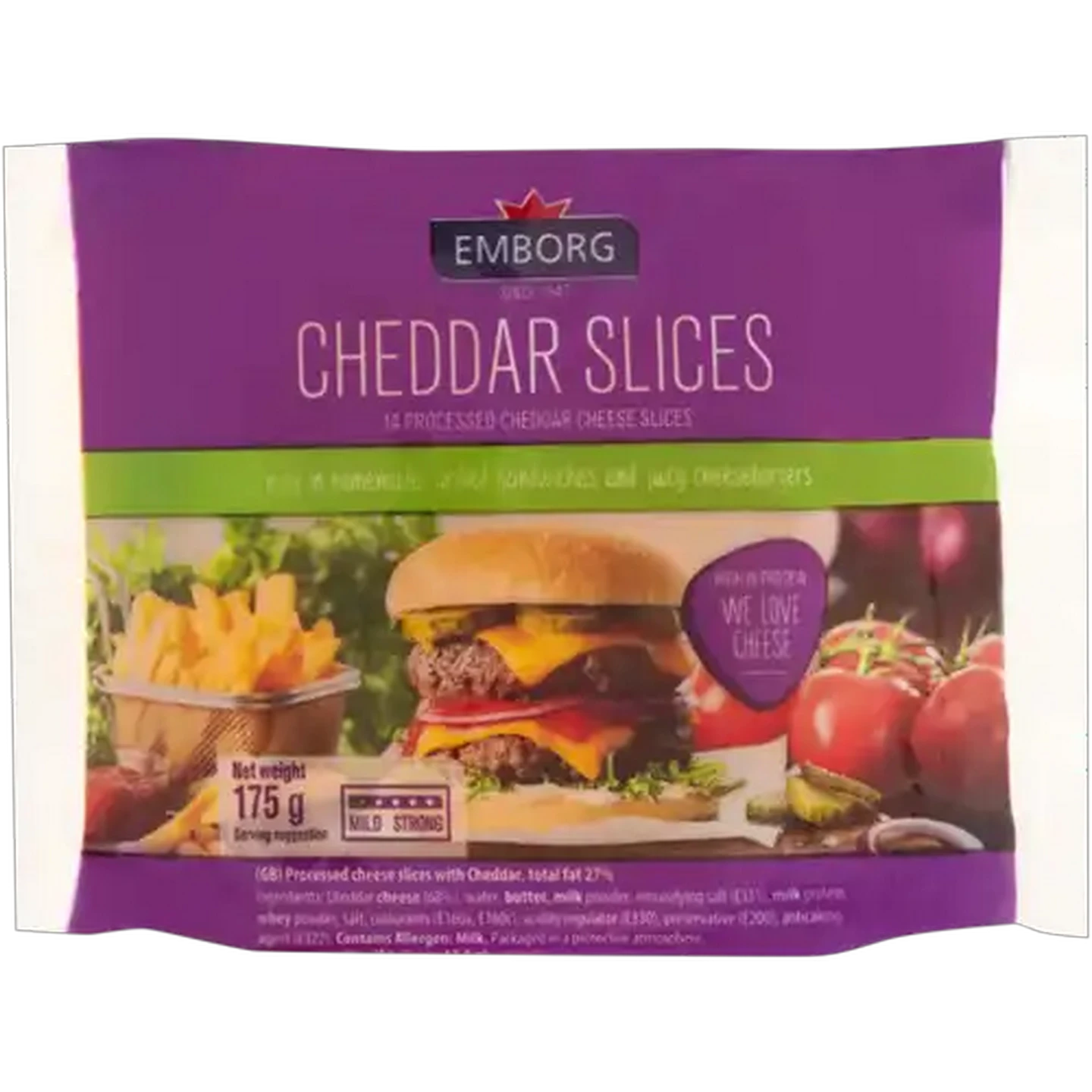Image of Emborg Processed Cheddar Cheese Slices 14 Pack