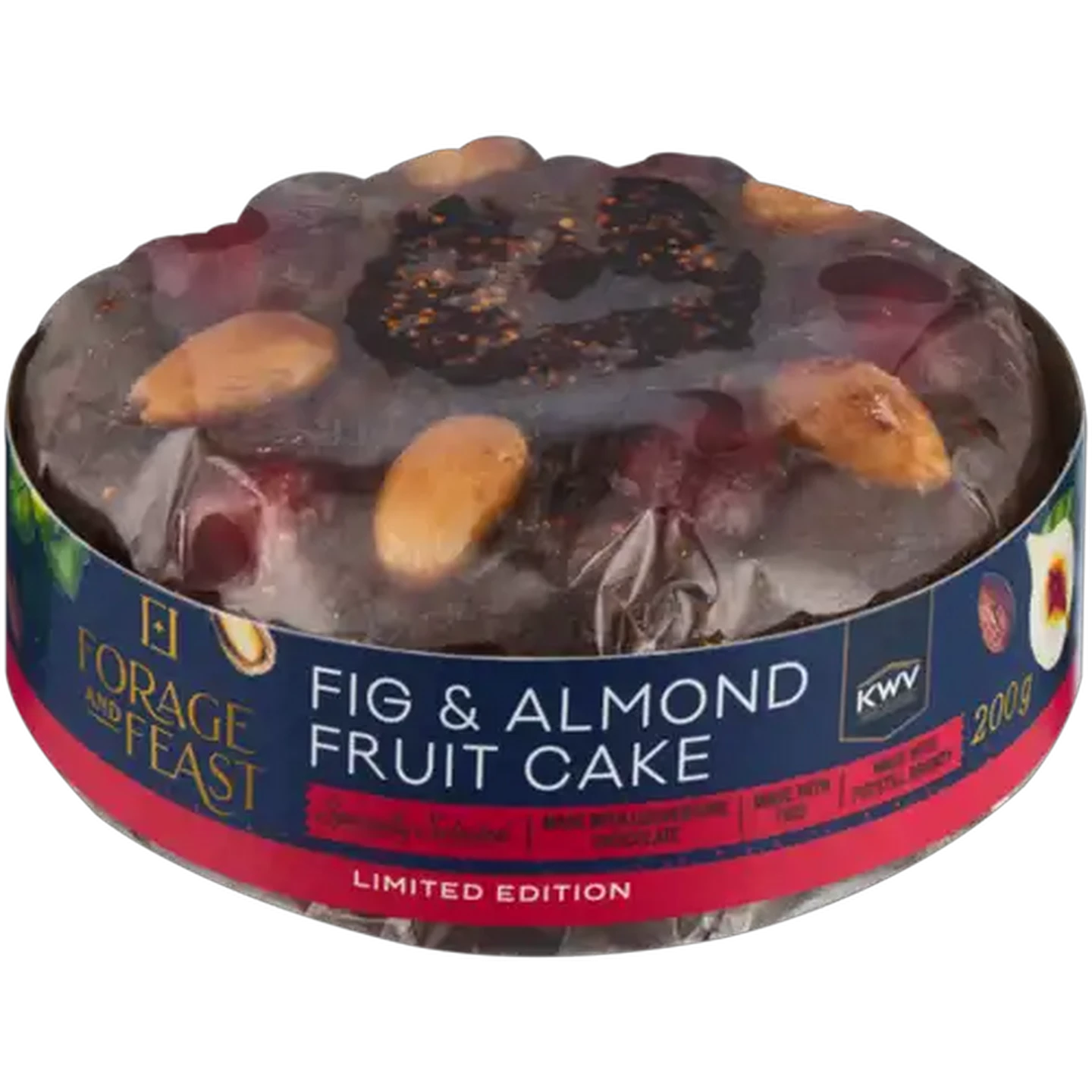 Image of Forage And Feast KWV Limited Edition Fig & Almond Fruit Cake 200g