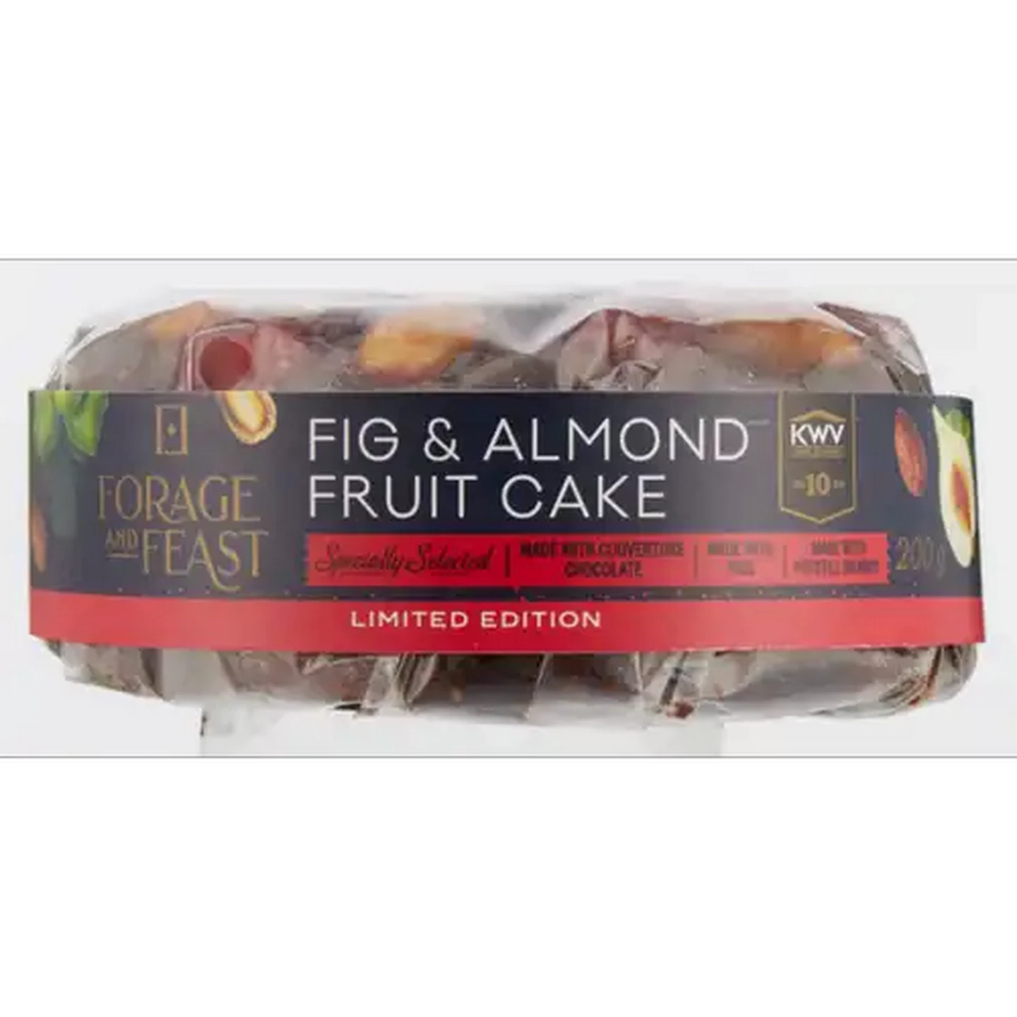 Image of Forage And Feast KWV Limited Edition Fig & Almond Fruit Cake 200g