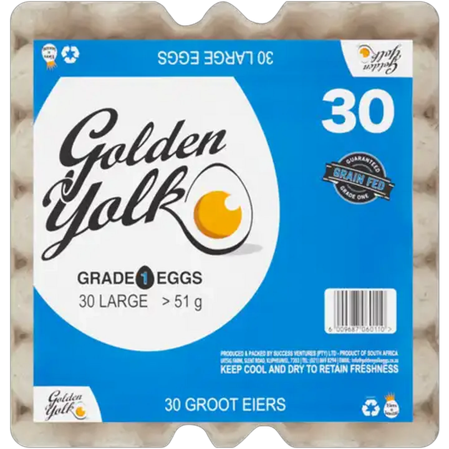 Image of Golden Yolk Large Eggs 30 Pack