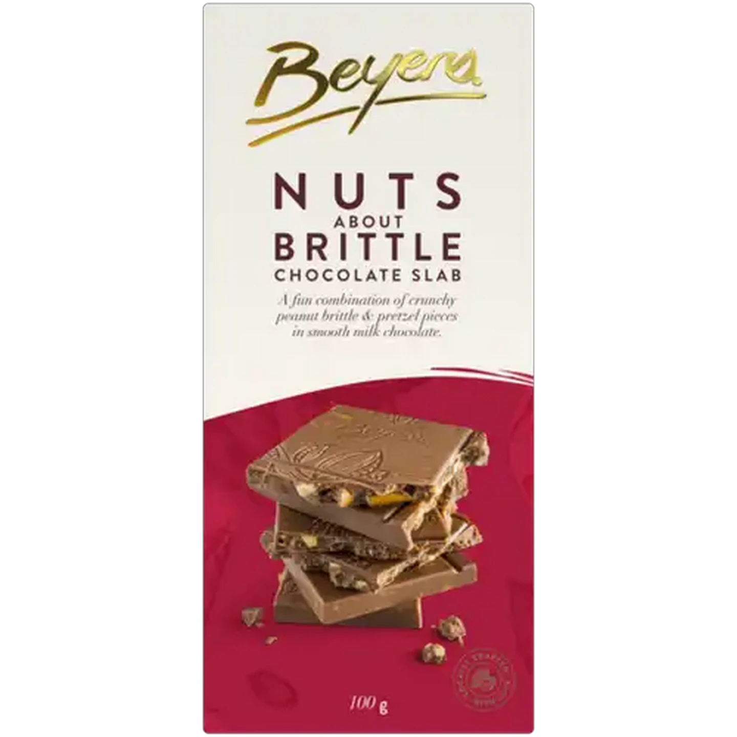 Image of Beyers Nuts About Brittle Chocolate Slab 100g