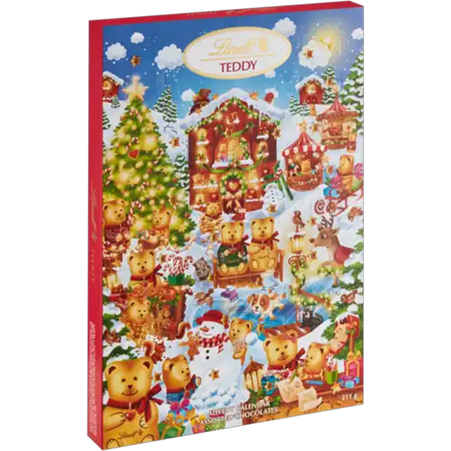 Image of Lindt Teddy Advent Calendar with Assorted Chocolates 211g
