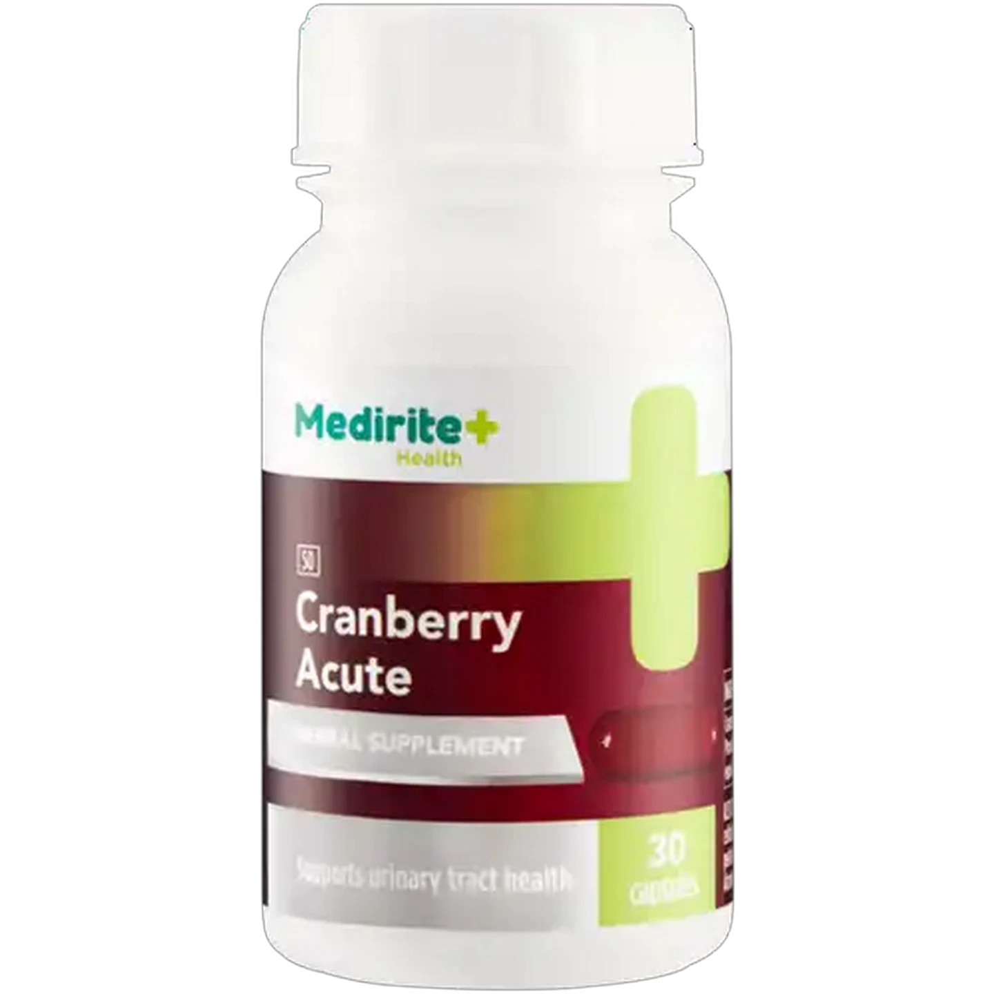 Image of Medirite Cranberry Acute Herbal Supplement Capsules 30 Pack