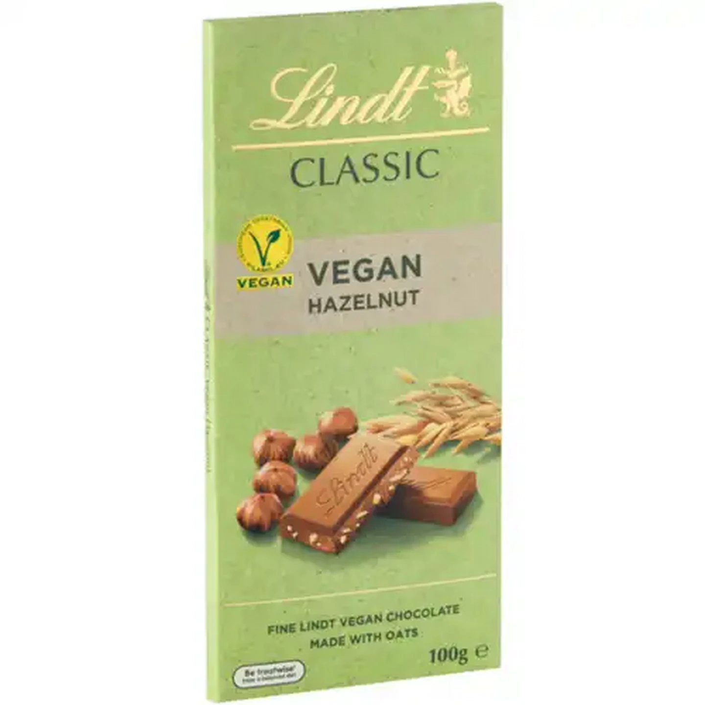 Image of Lindt Classic Vegan Hazelnut Chocolate 100g