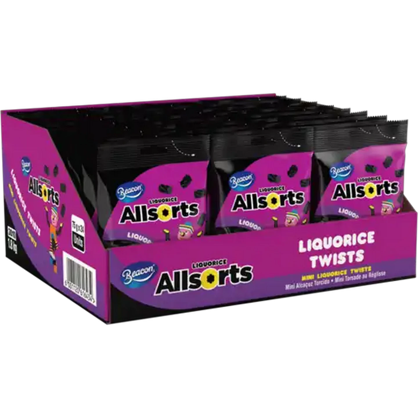 Image of Allsorts Mini Liquorice Twists 24 x 75g
