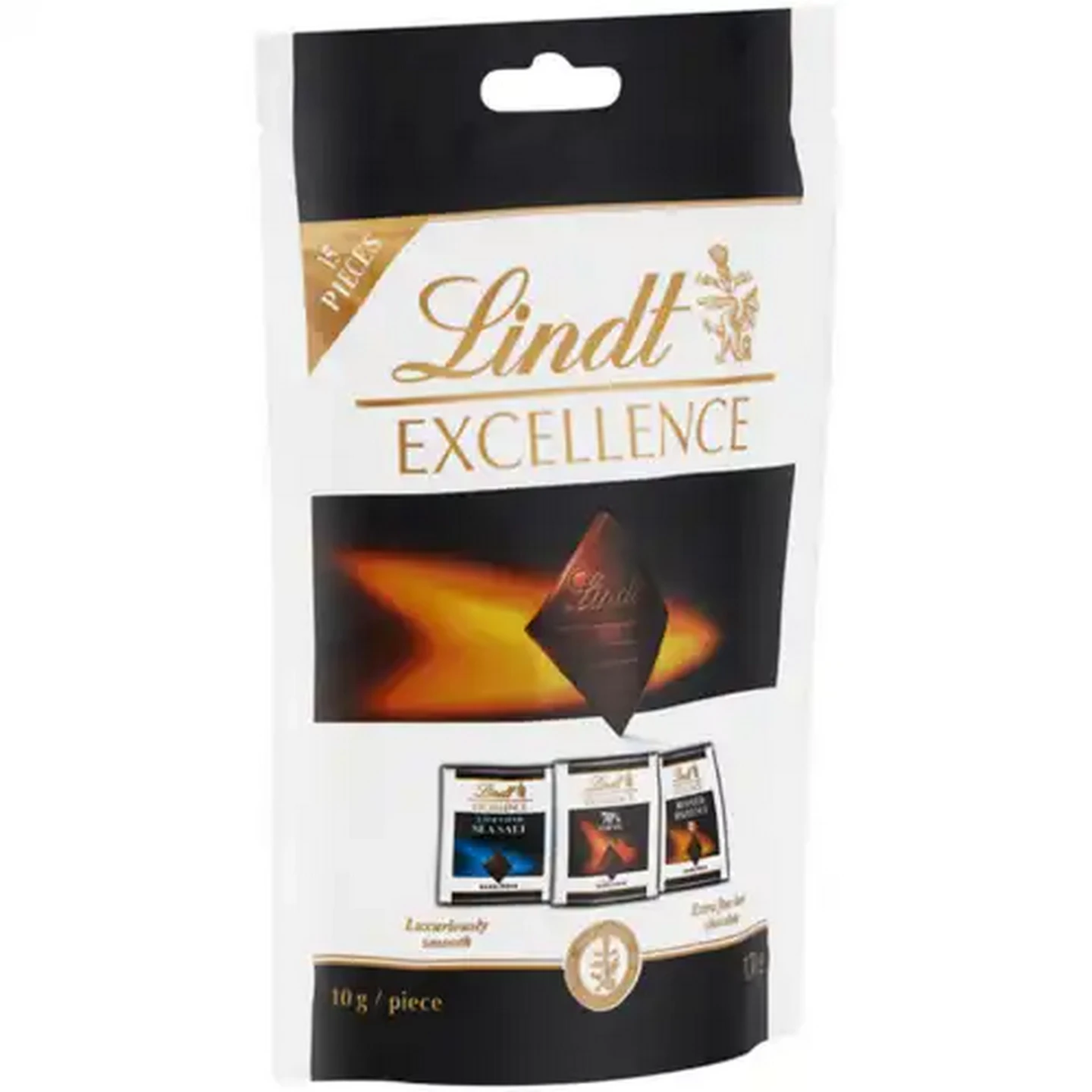 Image of Lindt Excellence Assorted Dark Chocolate 15 x 10g