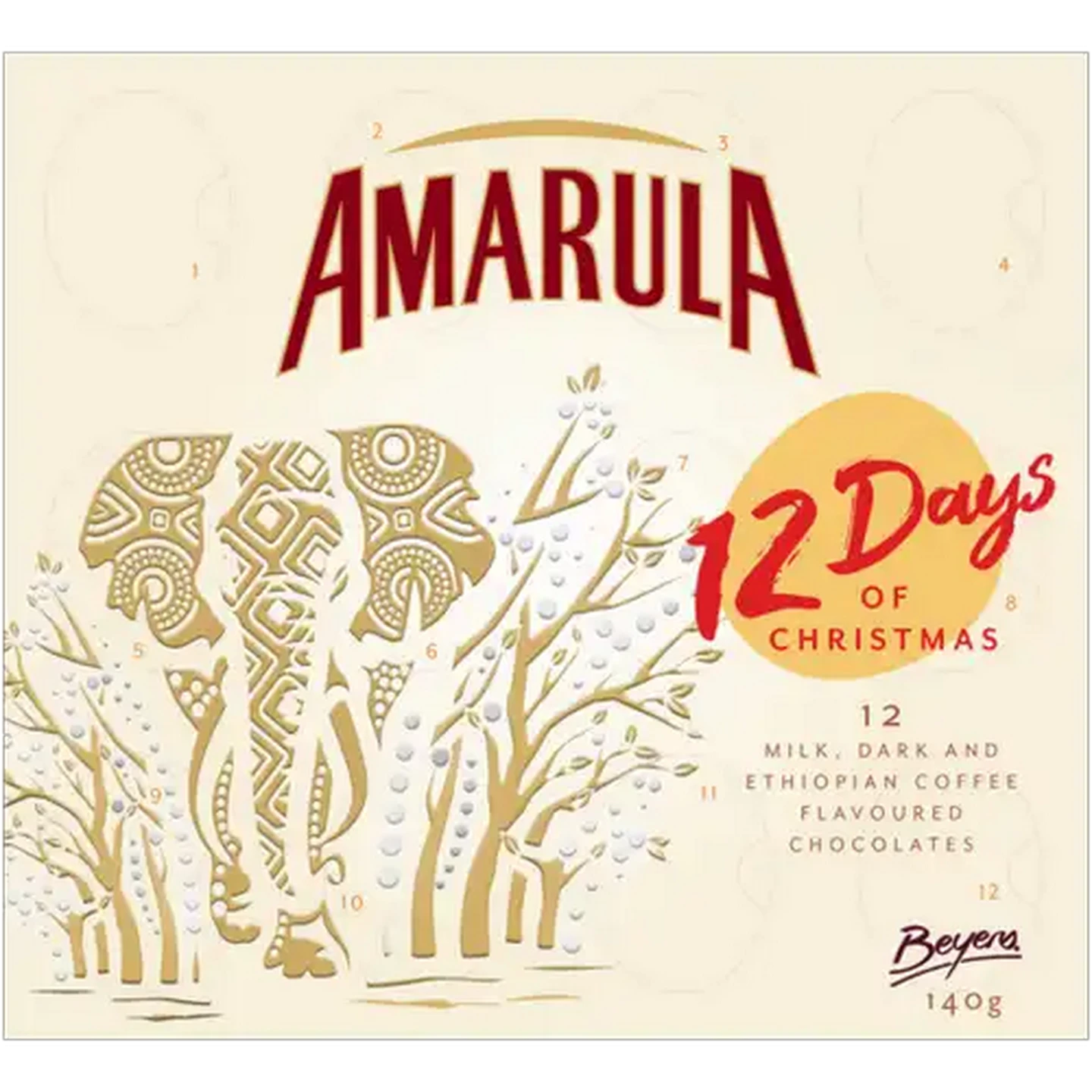 Image of Beyers Amarula 12 Days of Christmas Advent Calendar 140g