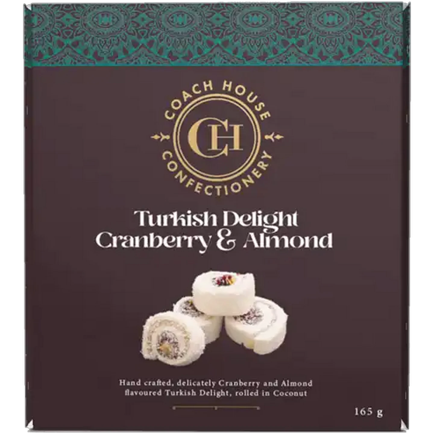 Image of Beyers Coach House Confectionery Cranberry & Almond Turkish Delight 165g