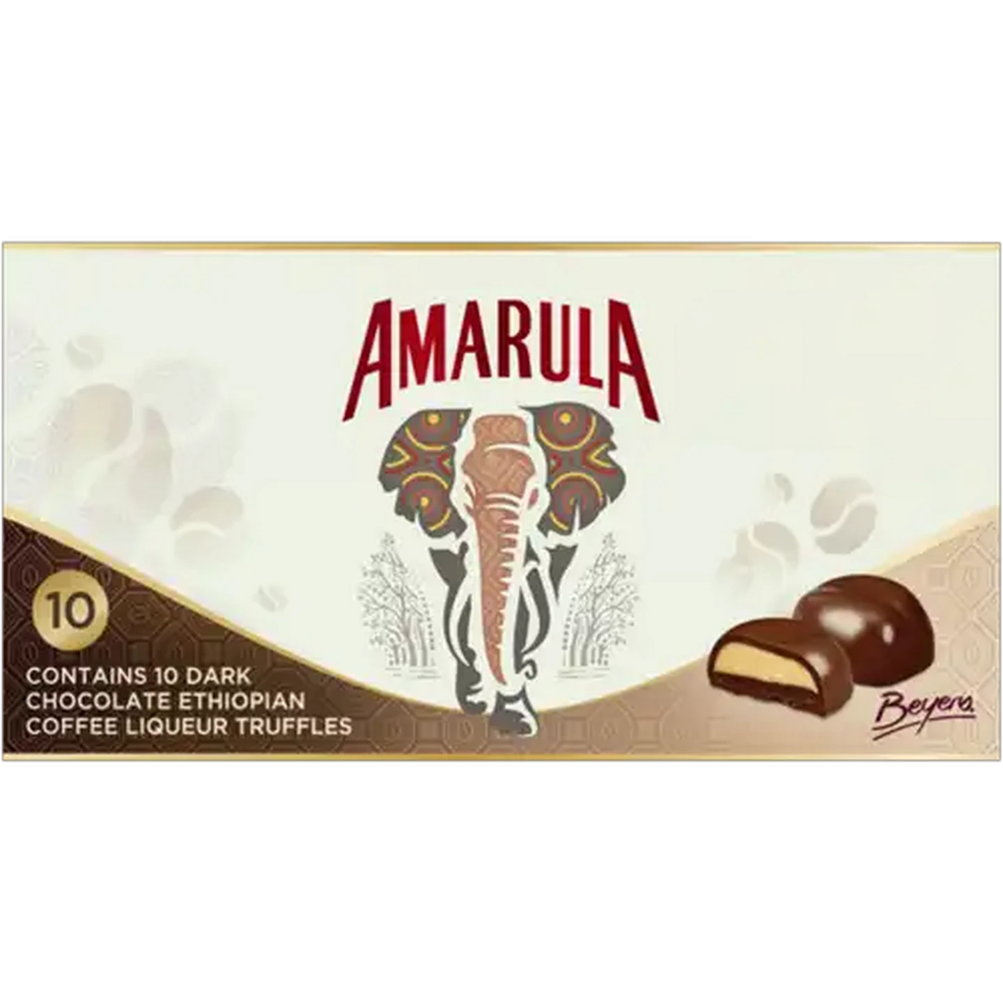 Image of Beyers Amarula Dark Chocolate Ethiopian Coffee Liqueur Truffles 10 Pack