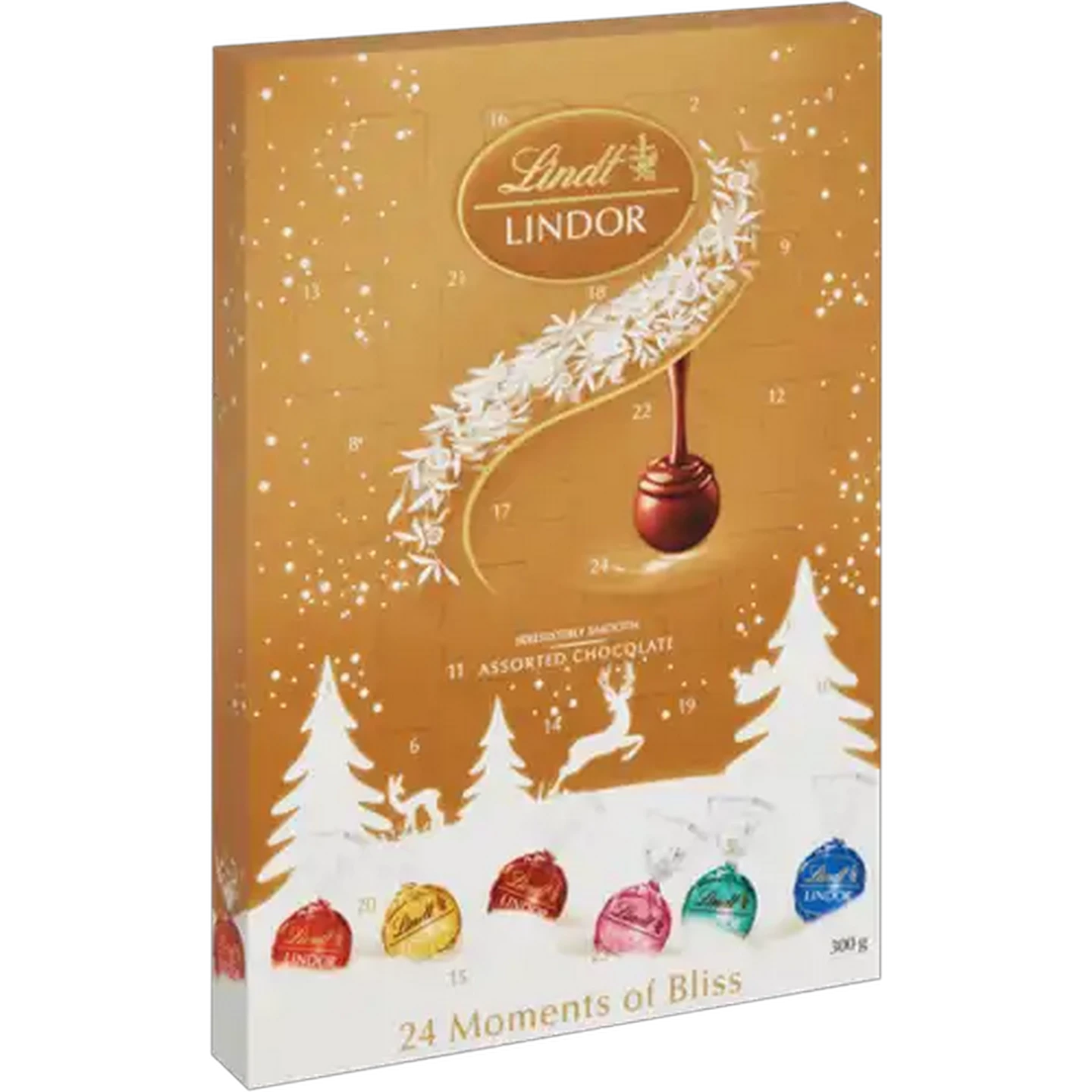 Image of Lindt LINDOR Advent Calendar with Assorted Chocolates 300g
