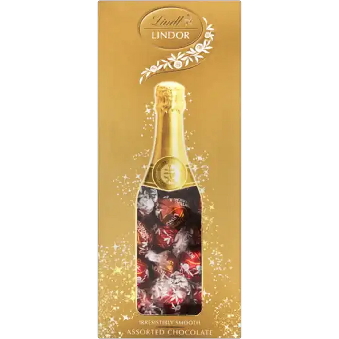 Image of Lindt Lindor Assorted Chocolate Christmas Bottle Box 300g