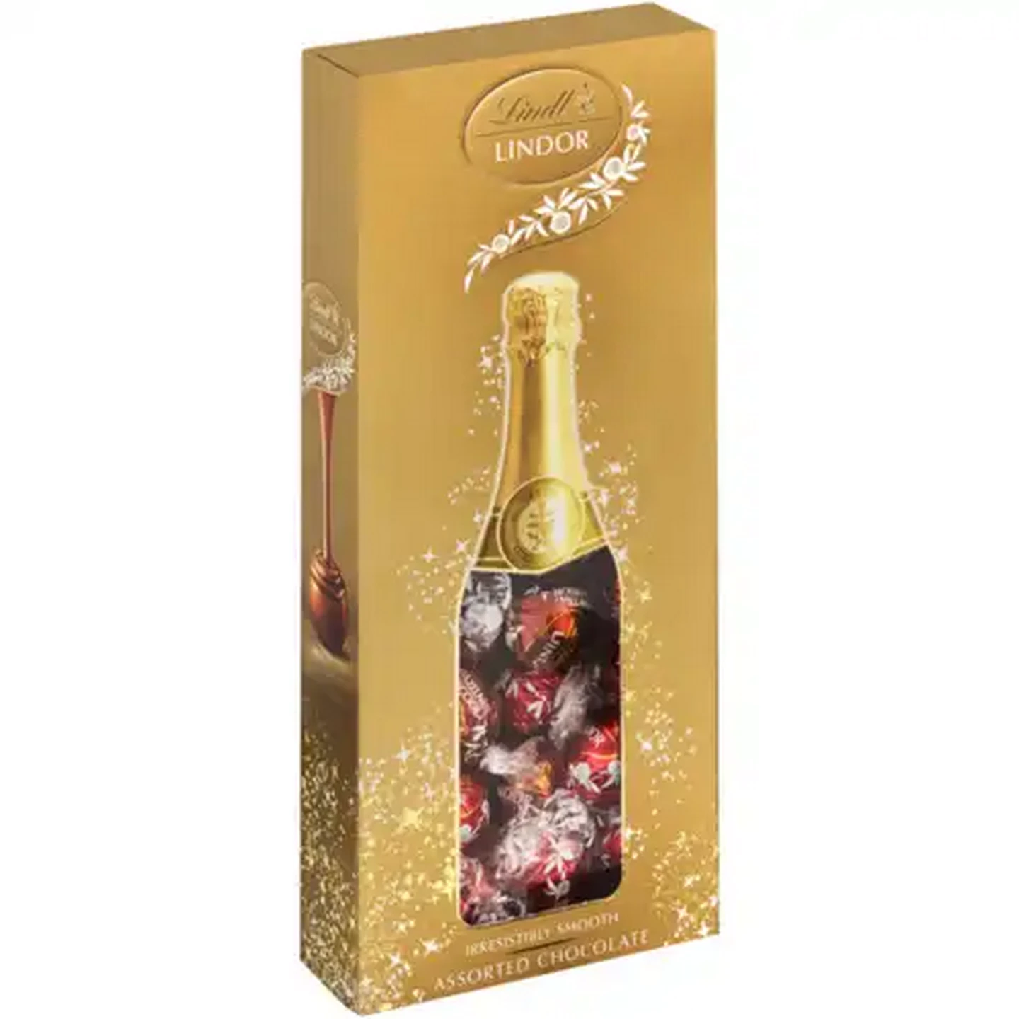 Image of Lindt Lindor Assorted Chocolate Christmas Bottle Box 300g