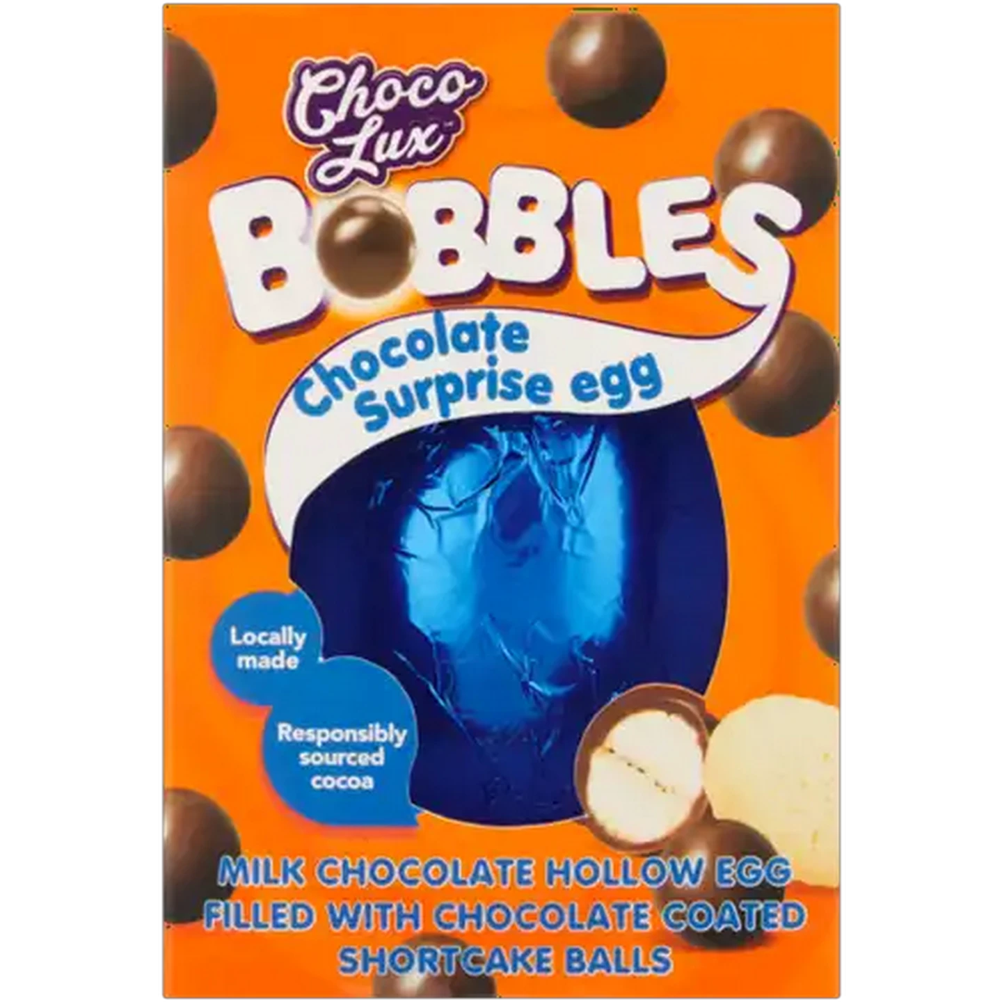 Image of Choco Lux Bobbles Shortcake Chocolate Surprise Egg 100g