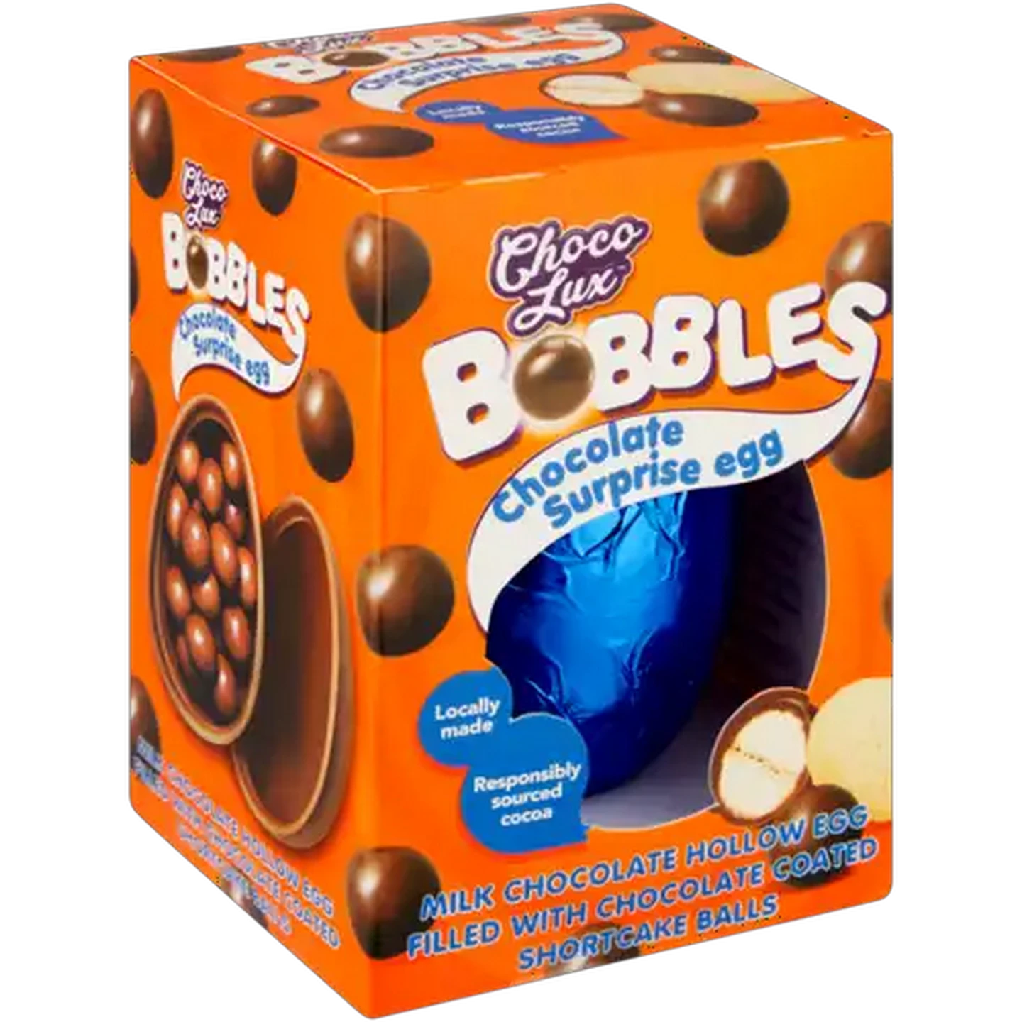 Image of Choco Lux Bobbles Shortcake Chocolate Surprise Egg 100g