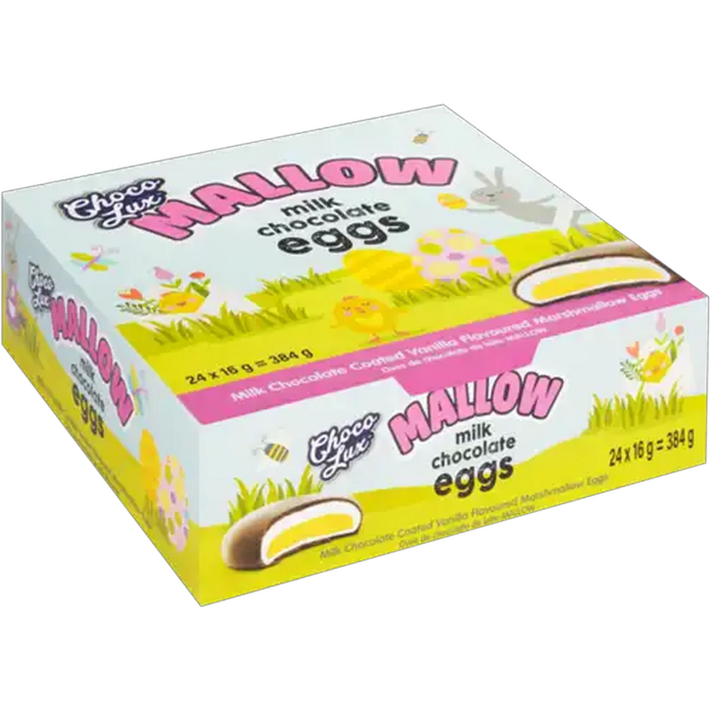 Image of Choco Lux Mallow Milk Chocolate Eggs 24 x 16g