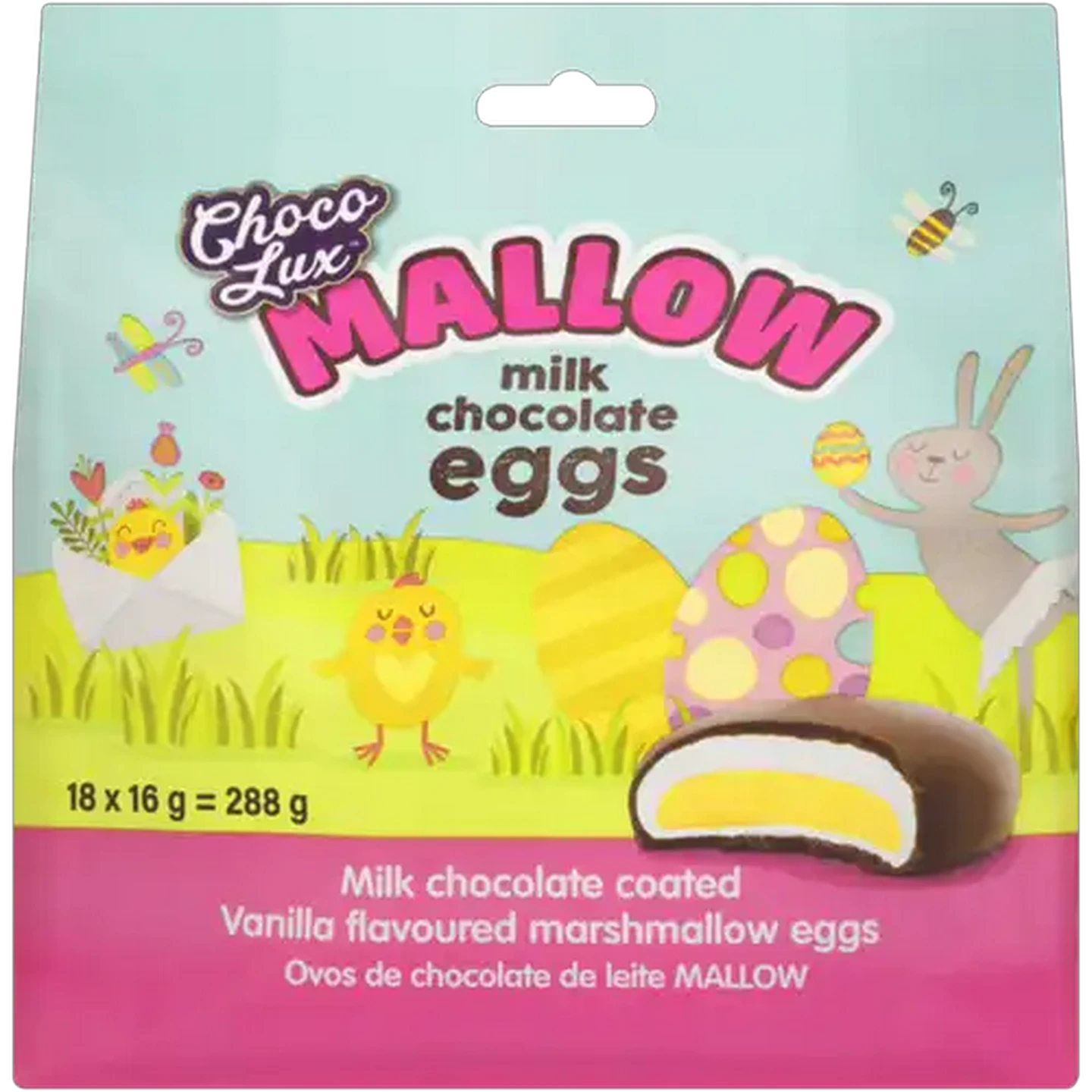 Image of Choco Lux Mallow Milk Chocolate Eggs 18 x 16g