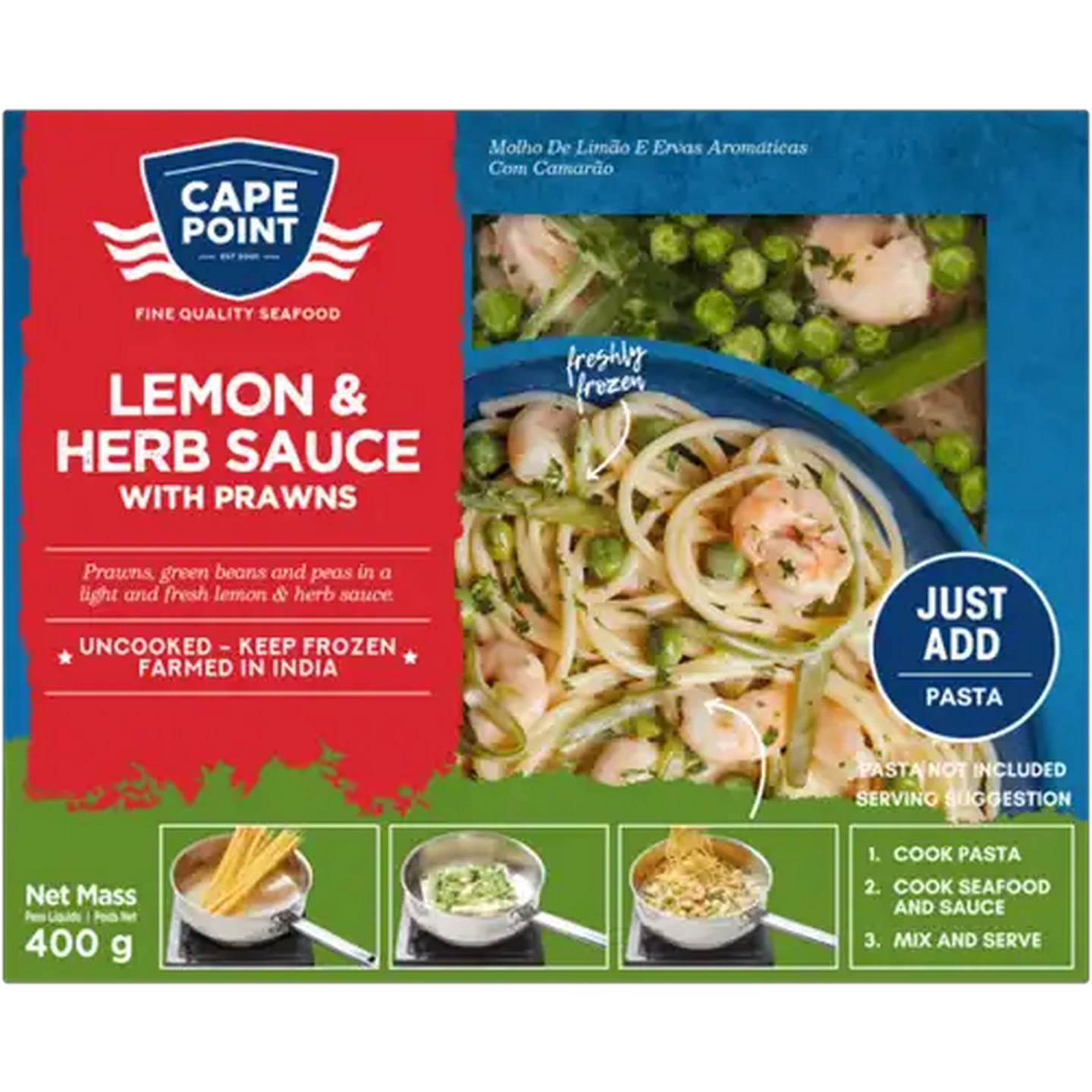Image of Cape Point Frozen Lemon & Herb Sauce With Prawns 400g