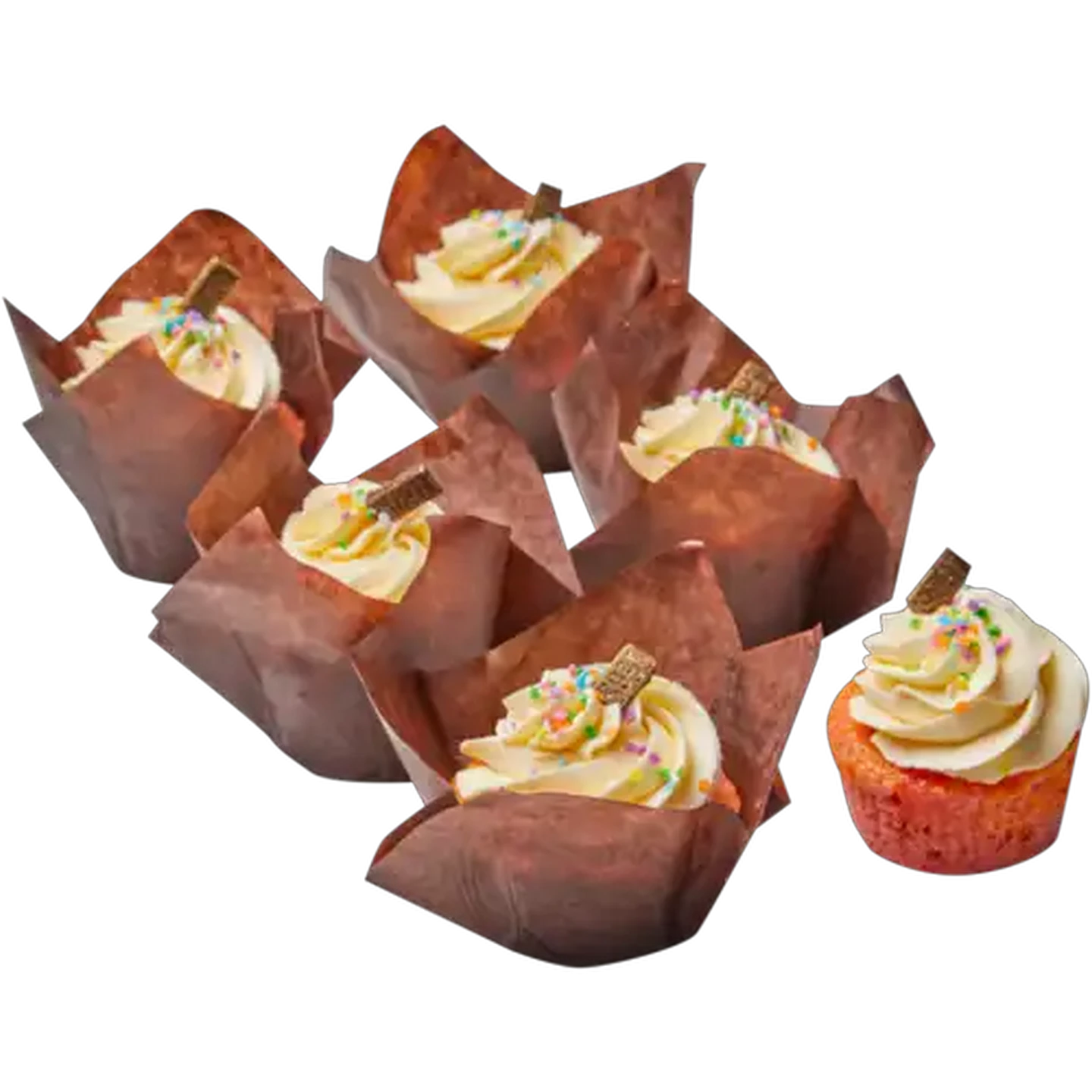 Image of Soet Cakes Small Rainbow Party Cupcakes 6 Pack